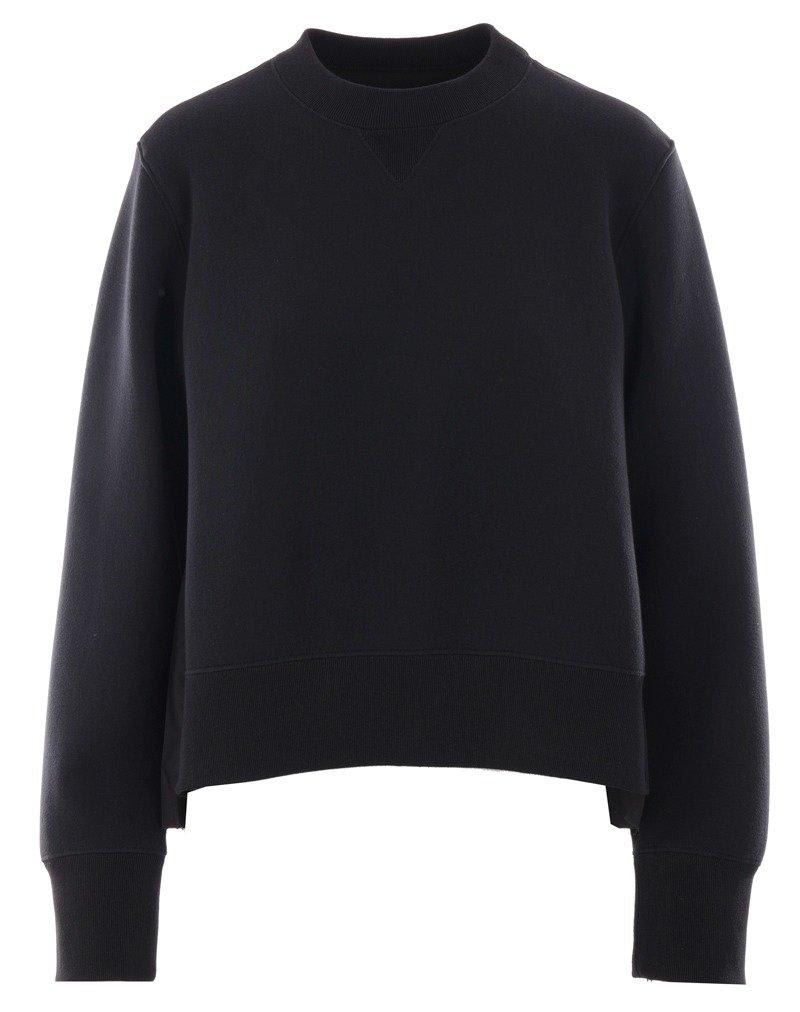 Pleated Detailed Crewneck Sweater