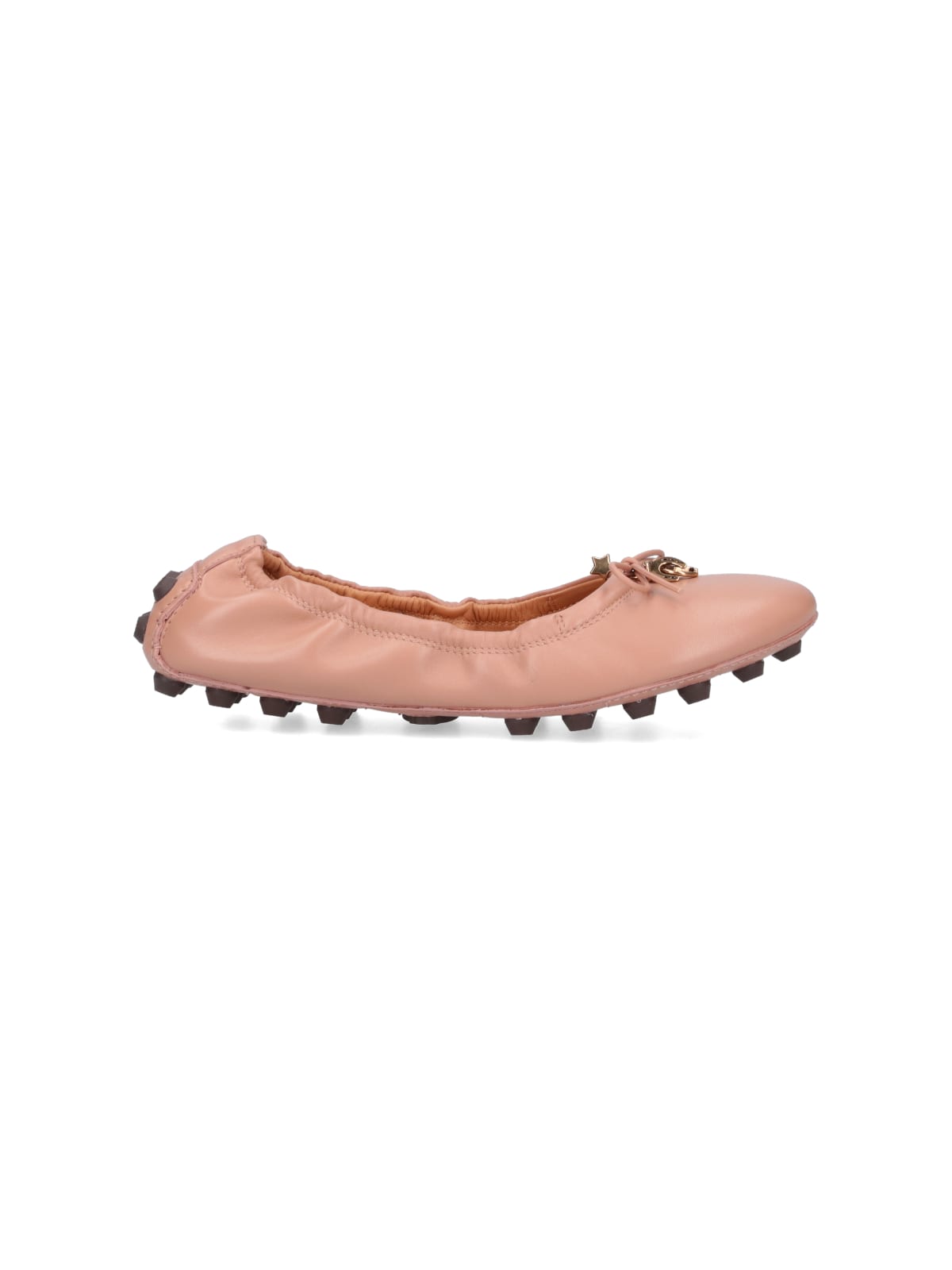 Shop Tod's Bubble Ballet Flats In Pink