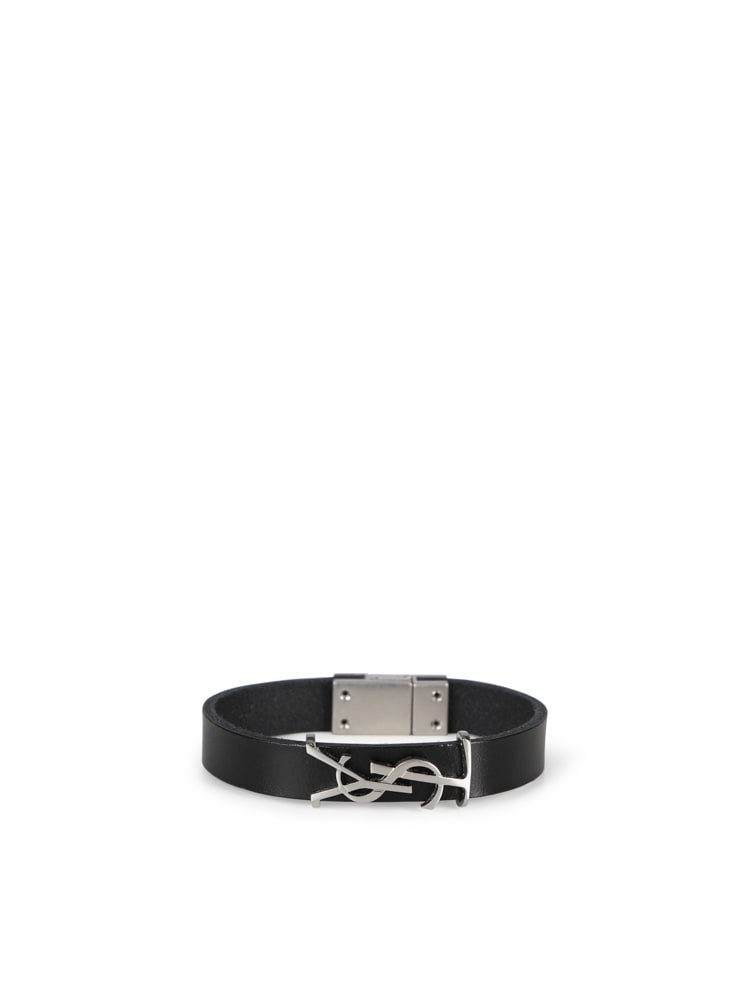 Shop Saint Laurent Opyum Bracelet In Black
