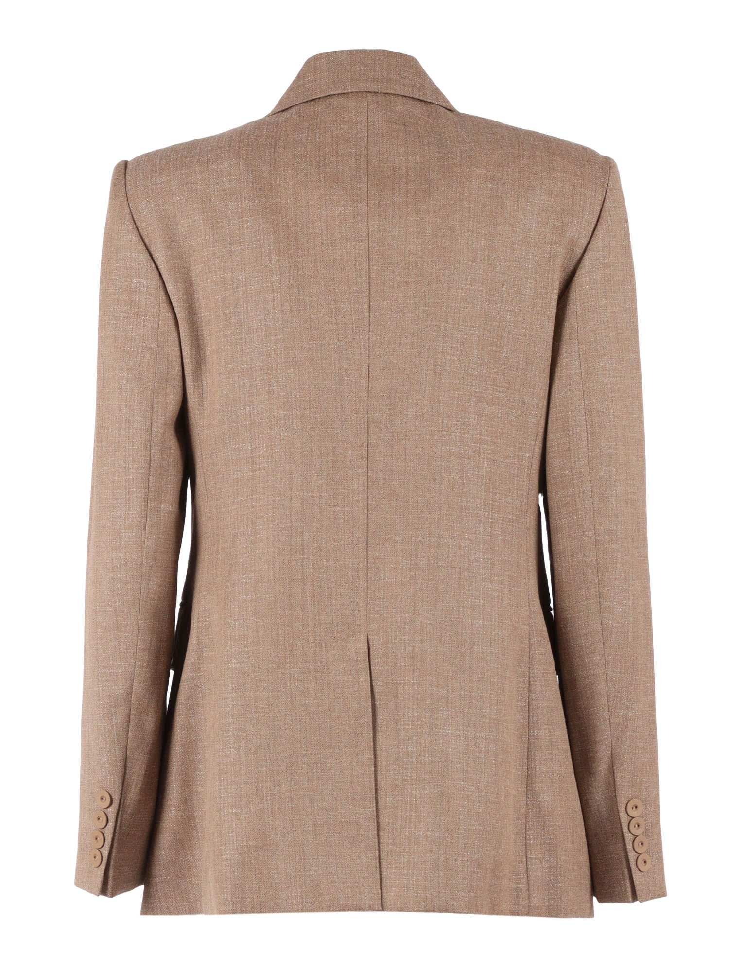 Max Mara Wool-blend Twill Blazer In Brown