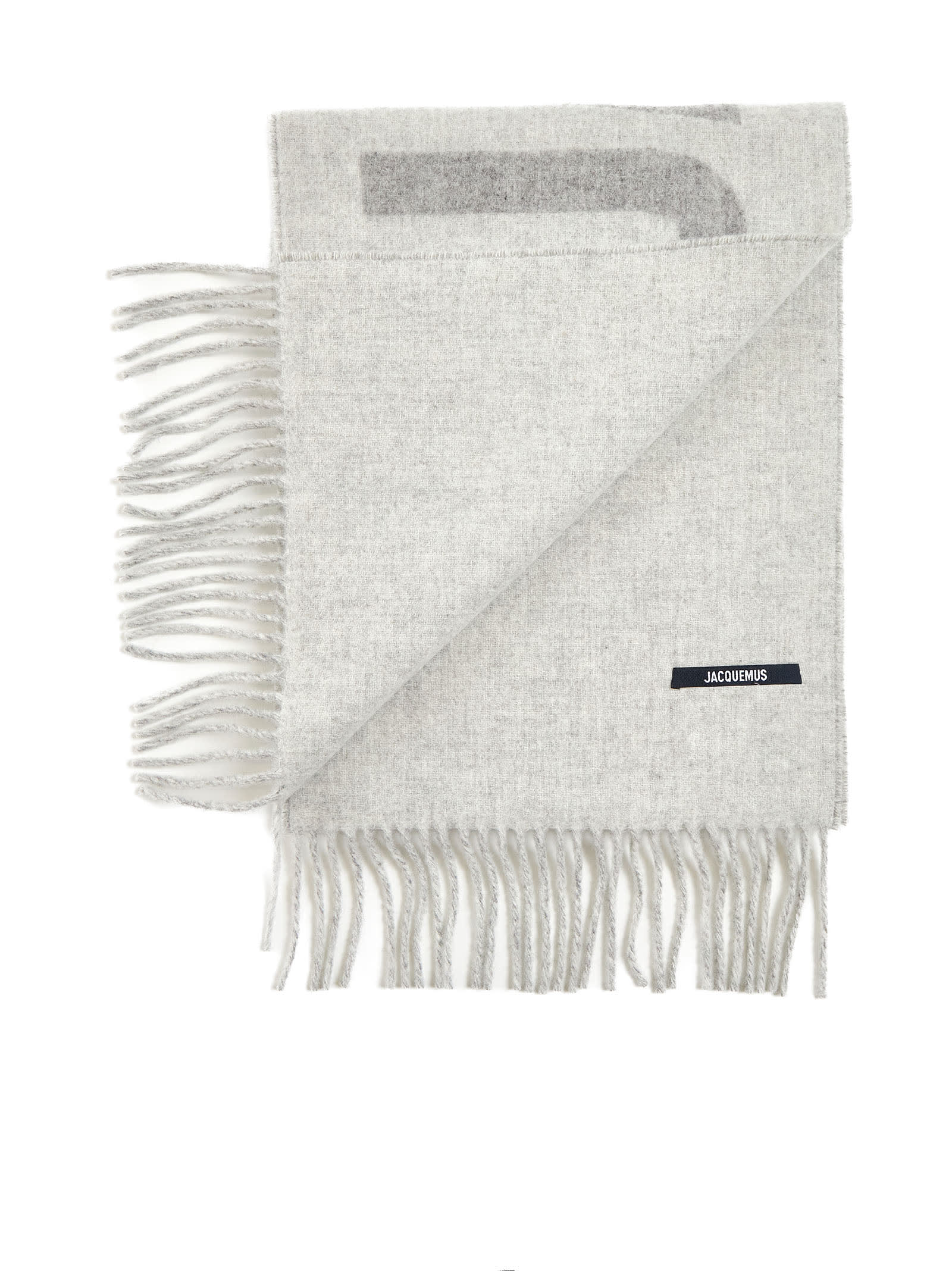 Shop Jacquemus Scarf In Grey