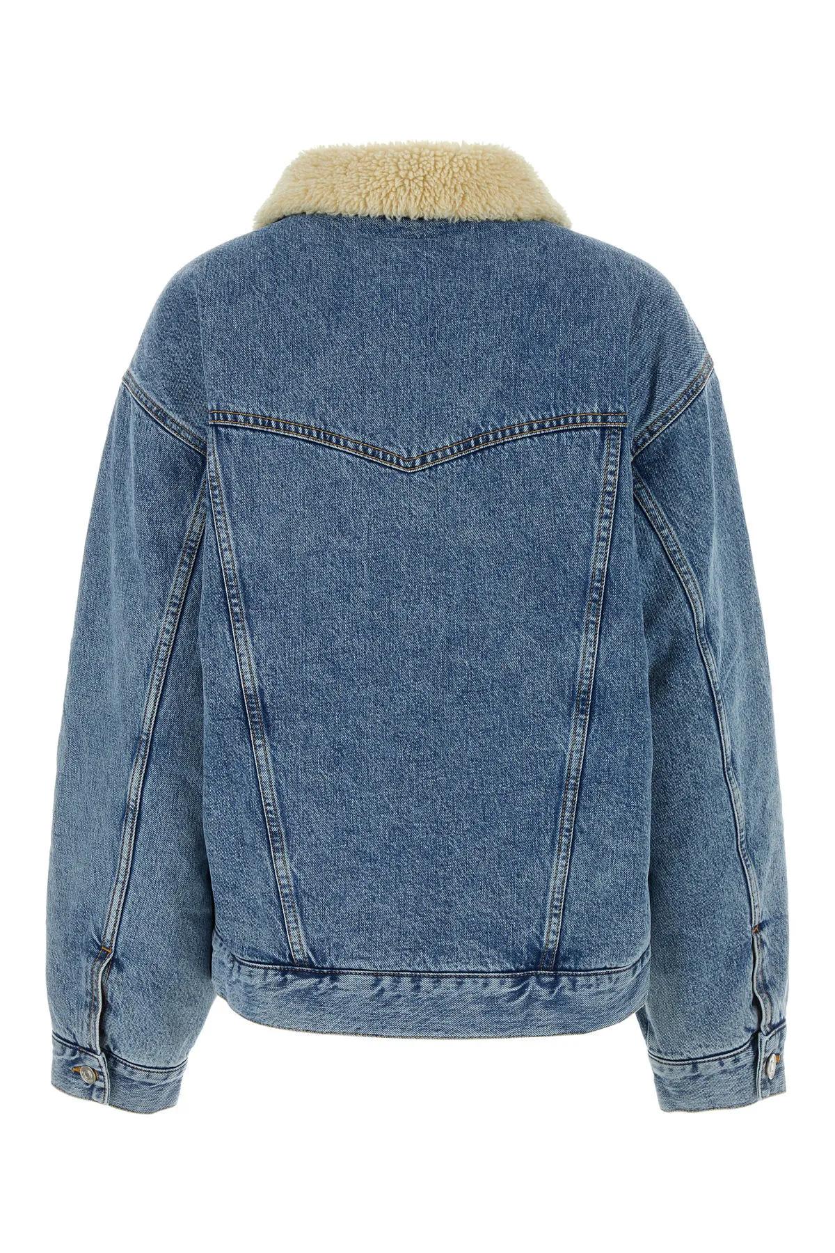 Shop Givenchy Denim Jacket In Denim Blue