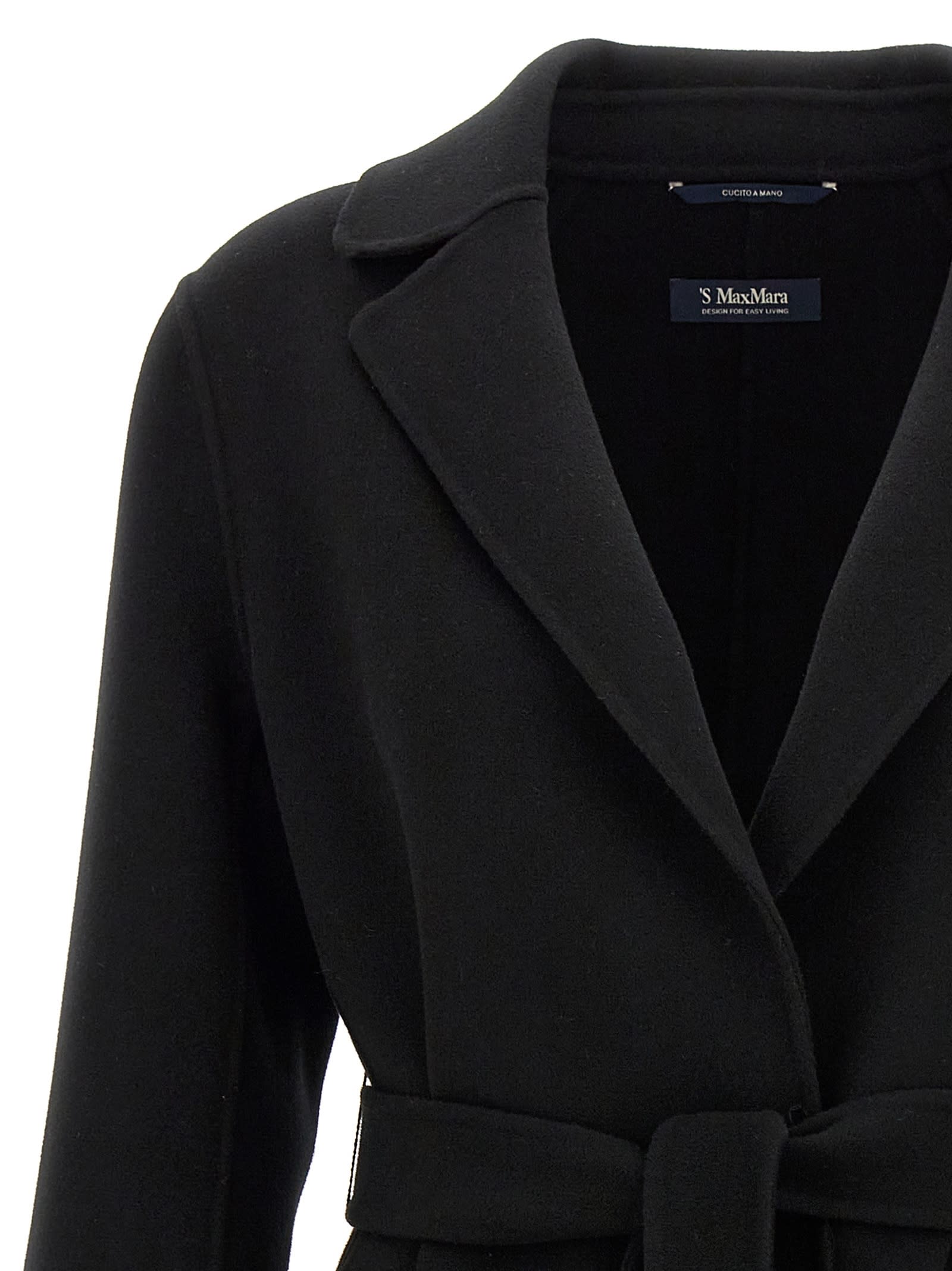 Shop 's Max Mara Pauline Coat In Black