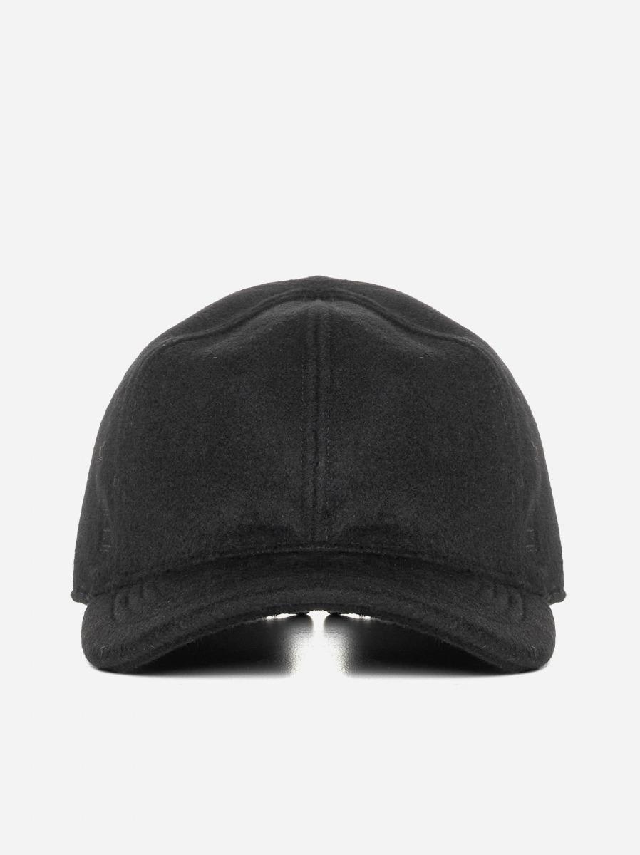 Shop Totême Wool And Cashmere Baseball Cap In Black