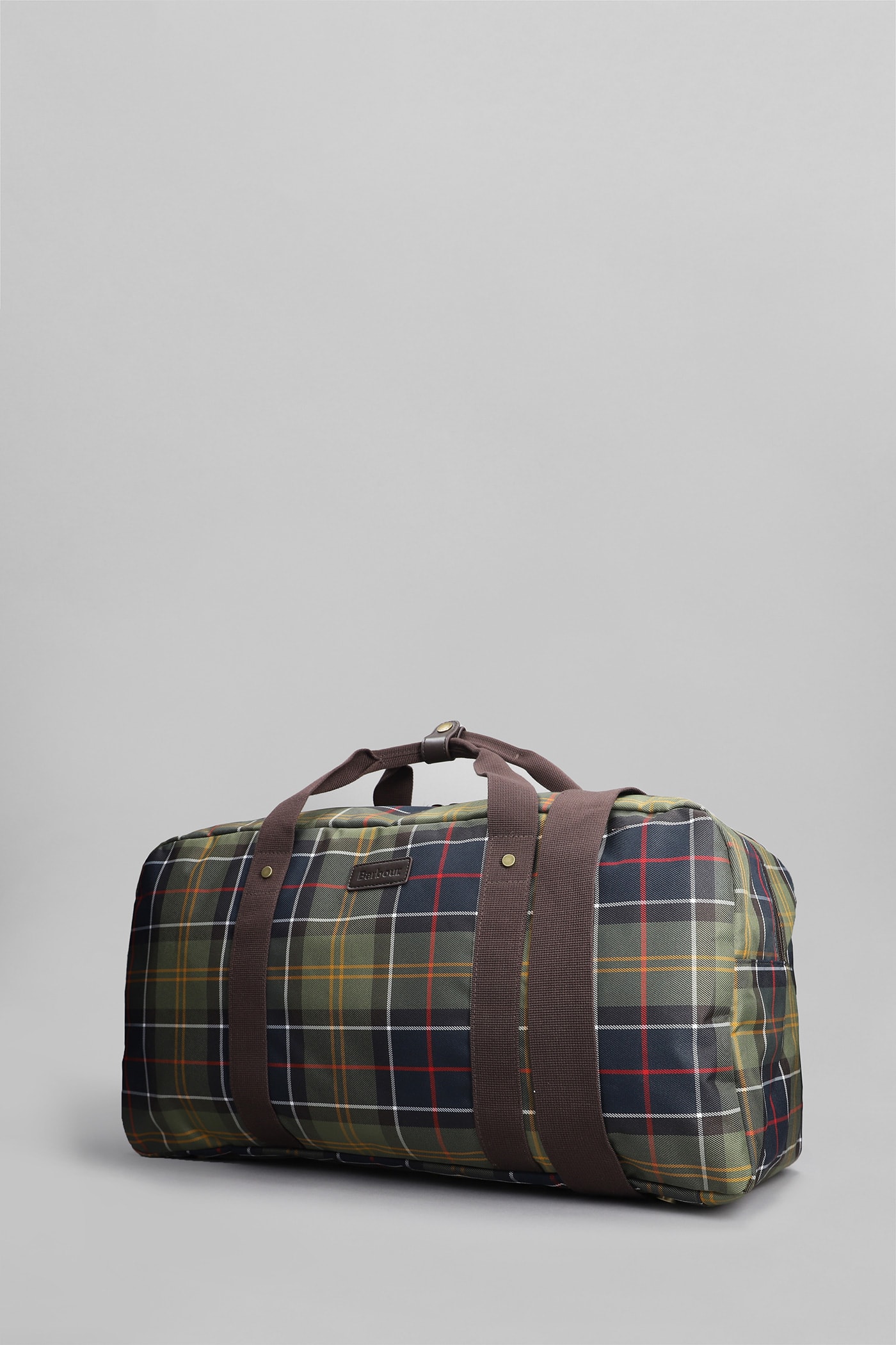 Shop Barbour Torridon Tote In Green Polyester In Tartan