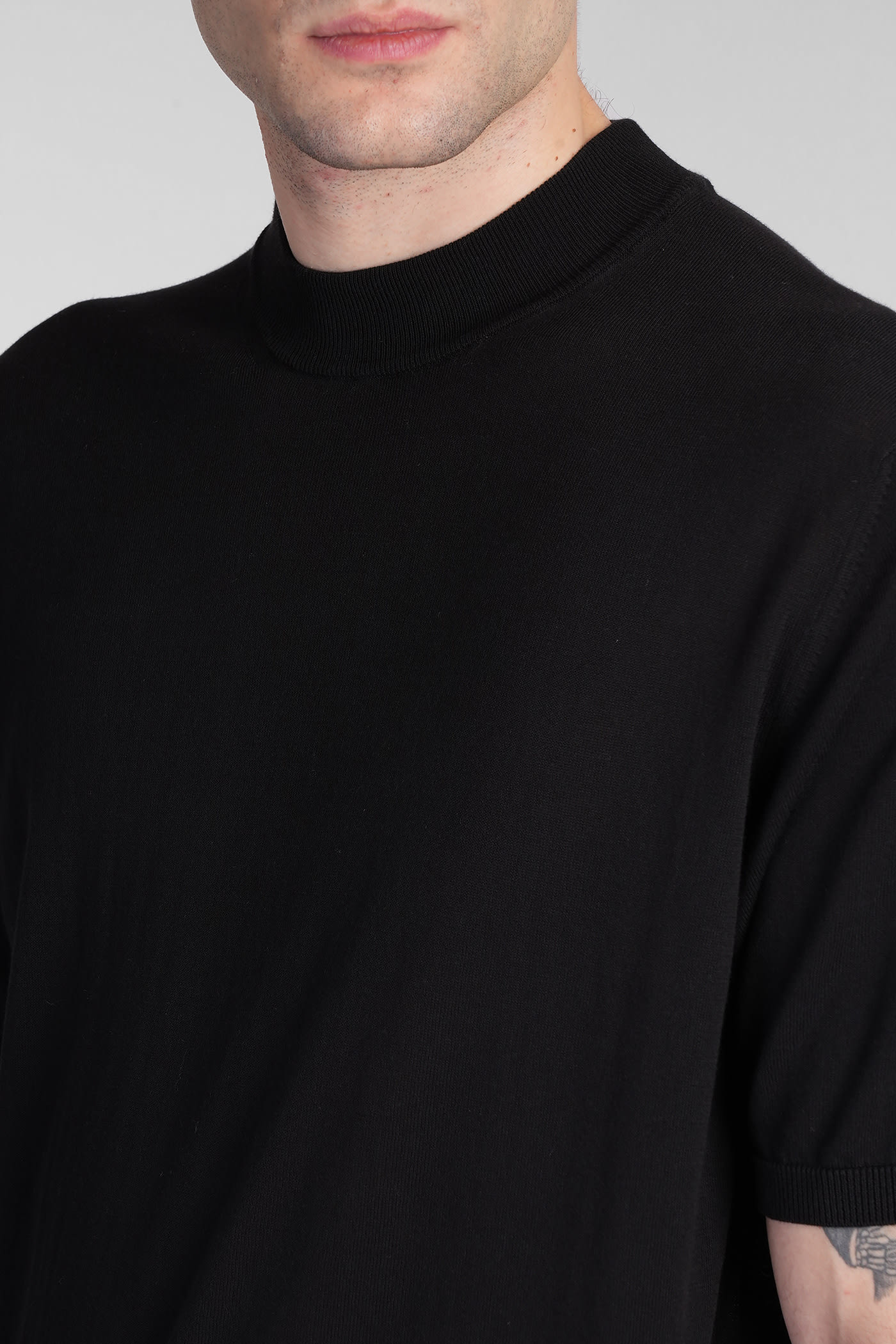 Roberto Collina Knit T-shirt In Black