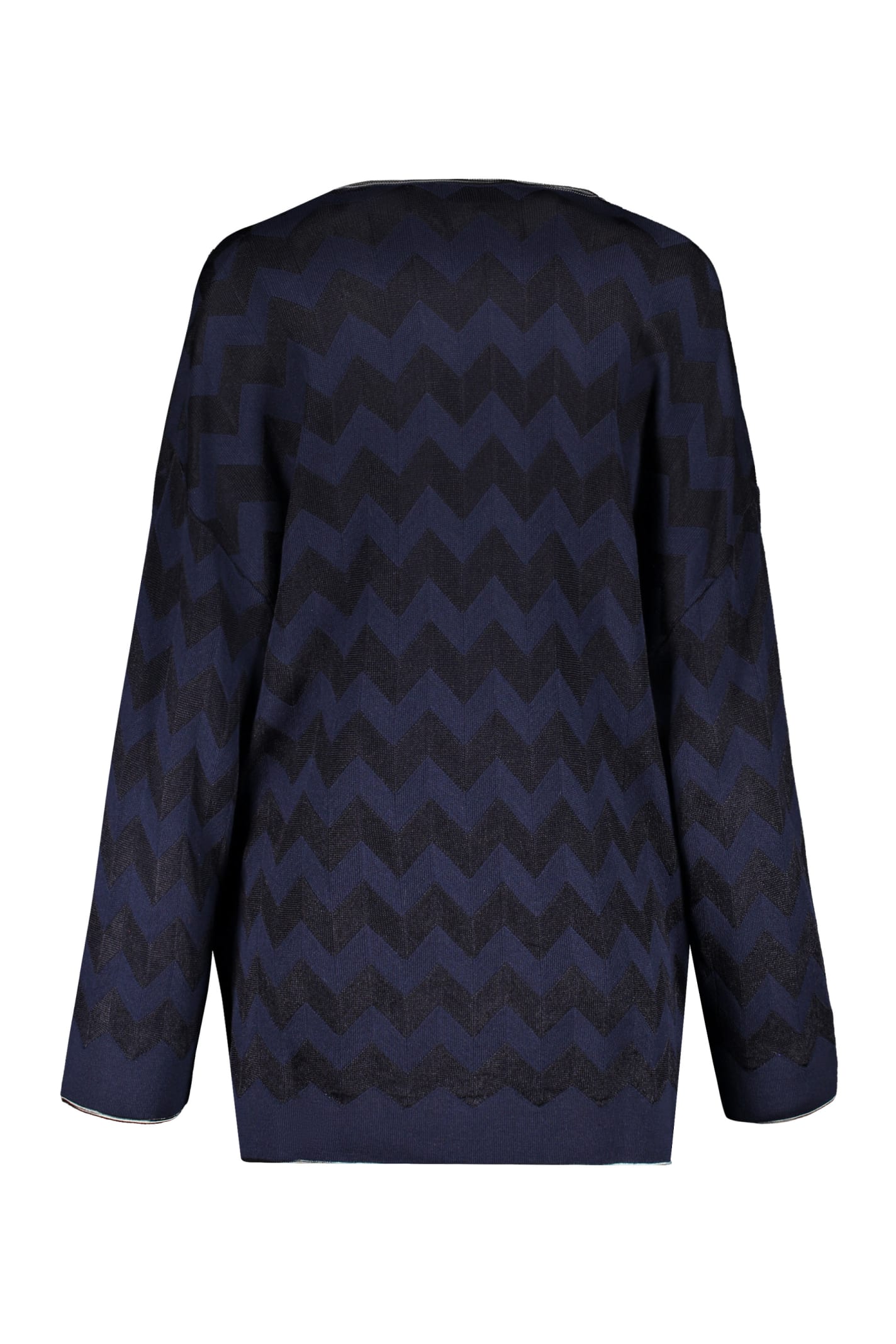 Shop Missoni V-neck Pullover In Blue
