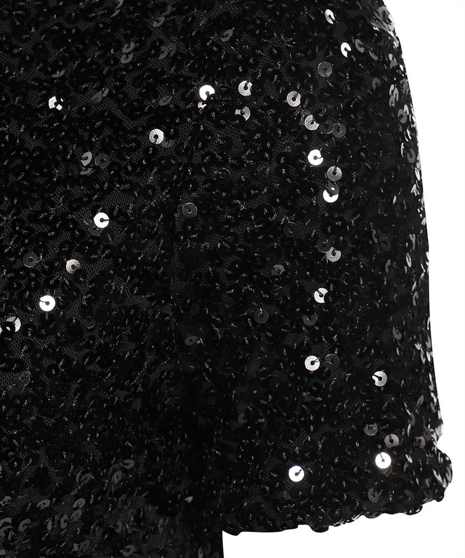 Ermanno Scervino Sequin-embellishment Lace-trimmed Mini Dress In Black