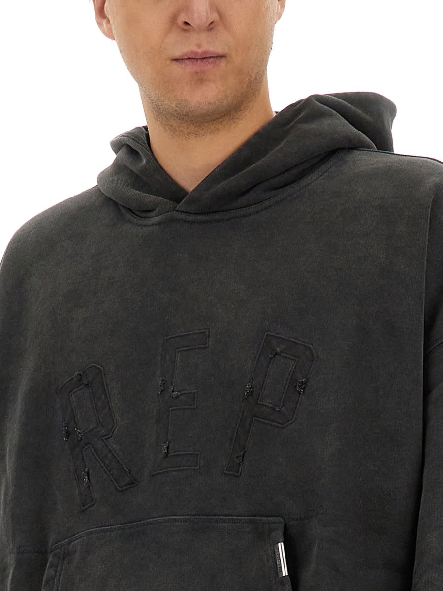 Shop Represent Rep Applique Sweatshirt In Black