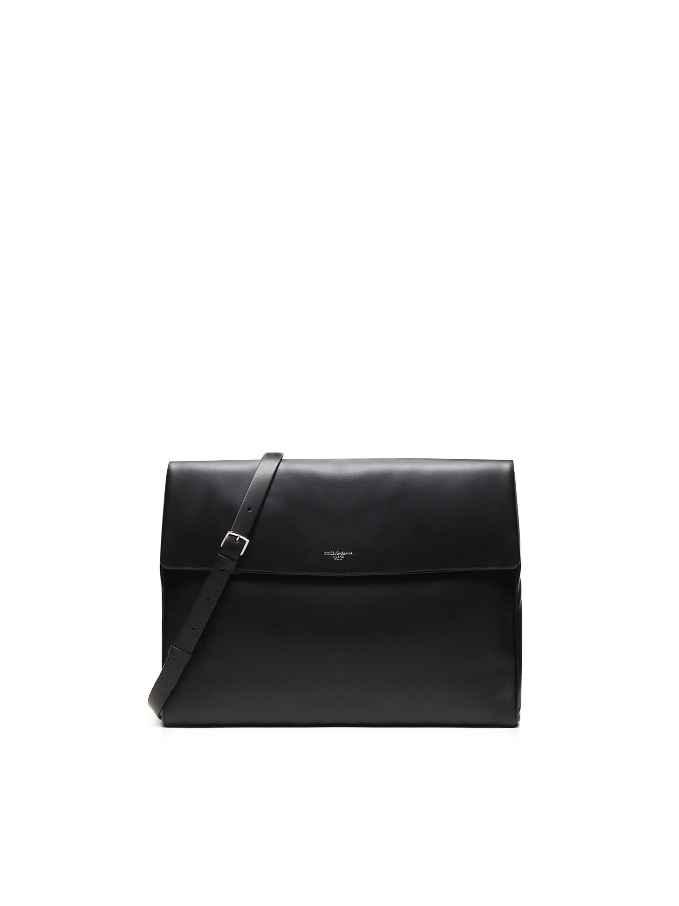 Shop Dolce & Gabbana Crossbody Bag In Calfskin In Black