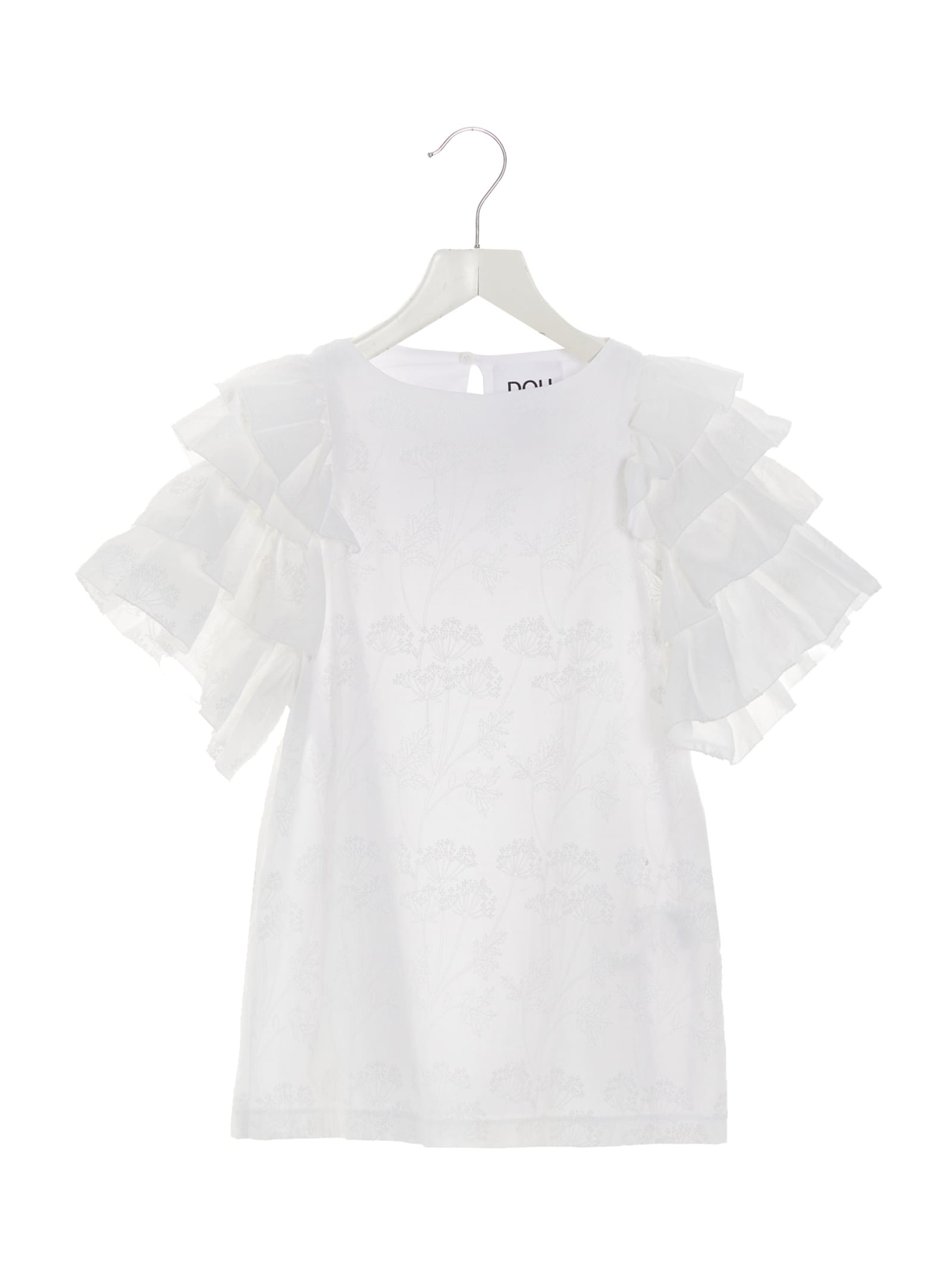 Douuod Kids' Embroidered Dress In White