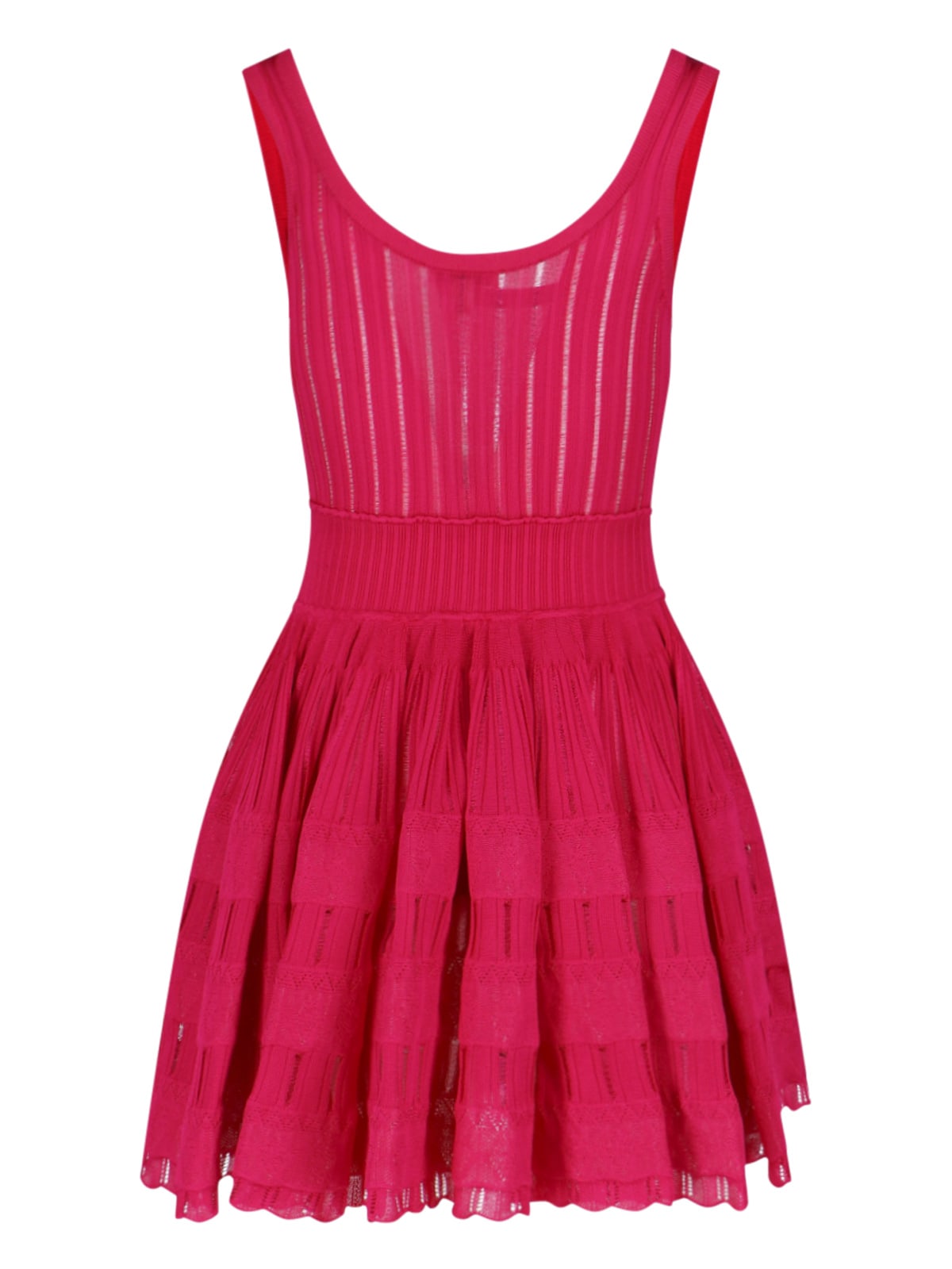 Shop Alaïa Crinoline Midi Dress In Pink