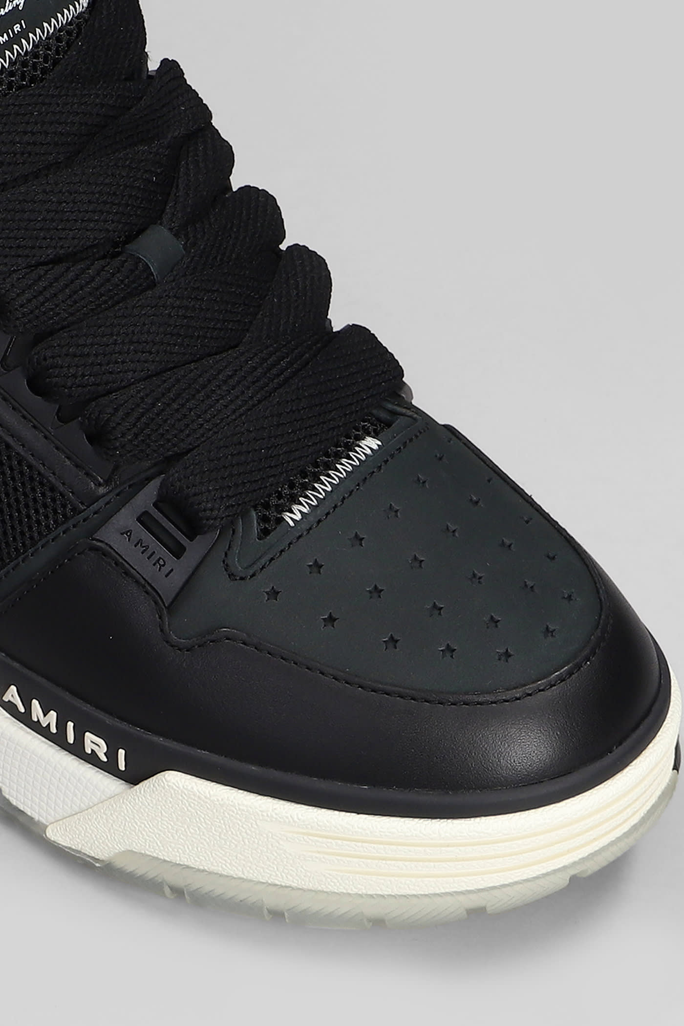Shop Amiri Ma1 Sneakers In Black Leather And Fabric