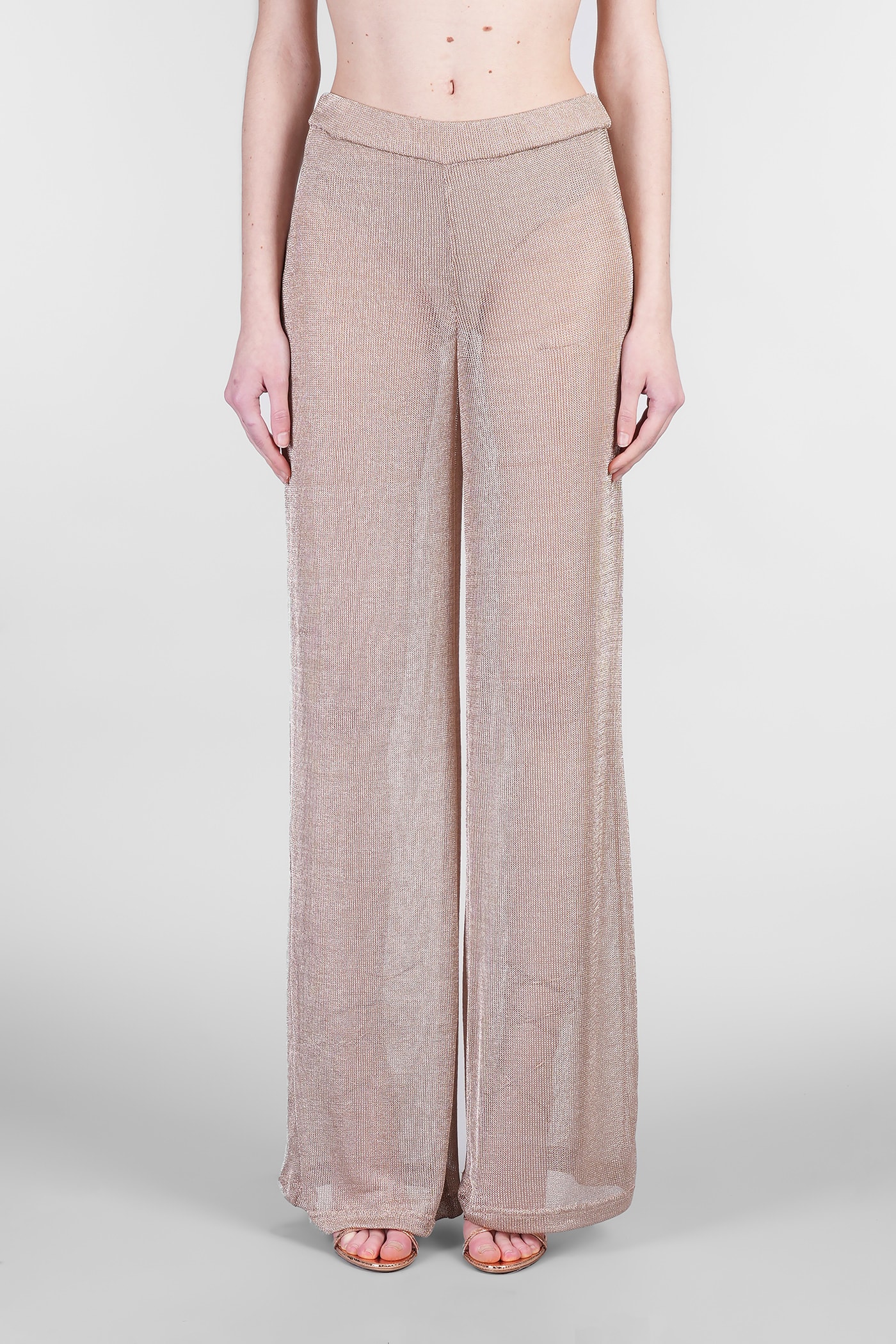 Pants In Bronze Viscose