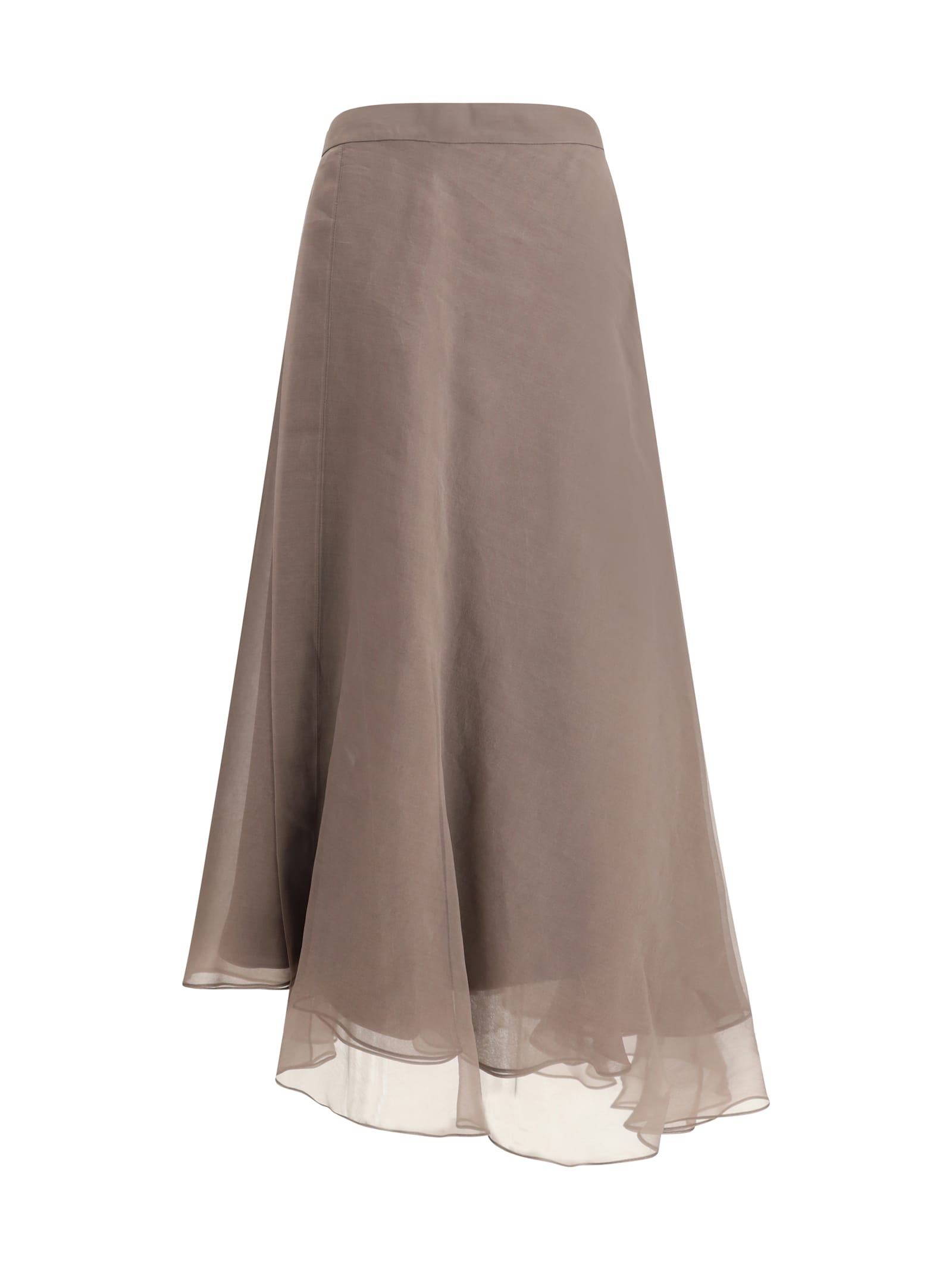 Brunello Cucinelli Pleat Detailed Maxi Skirt