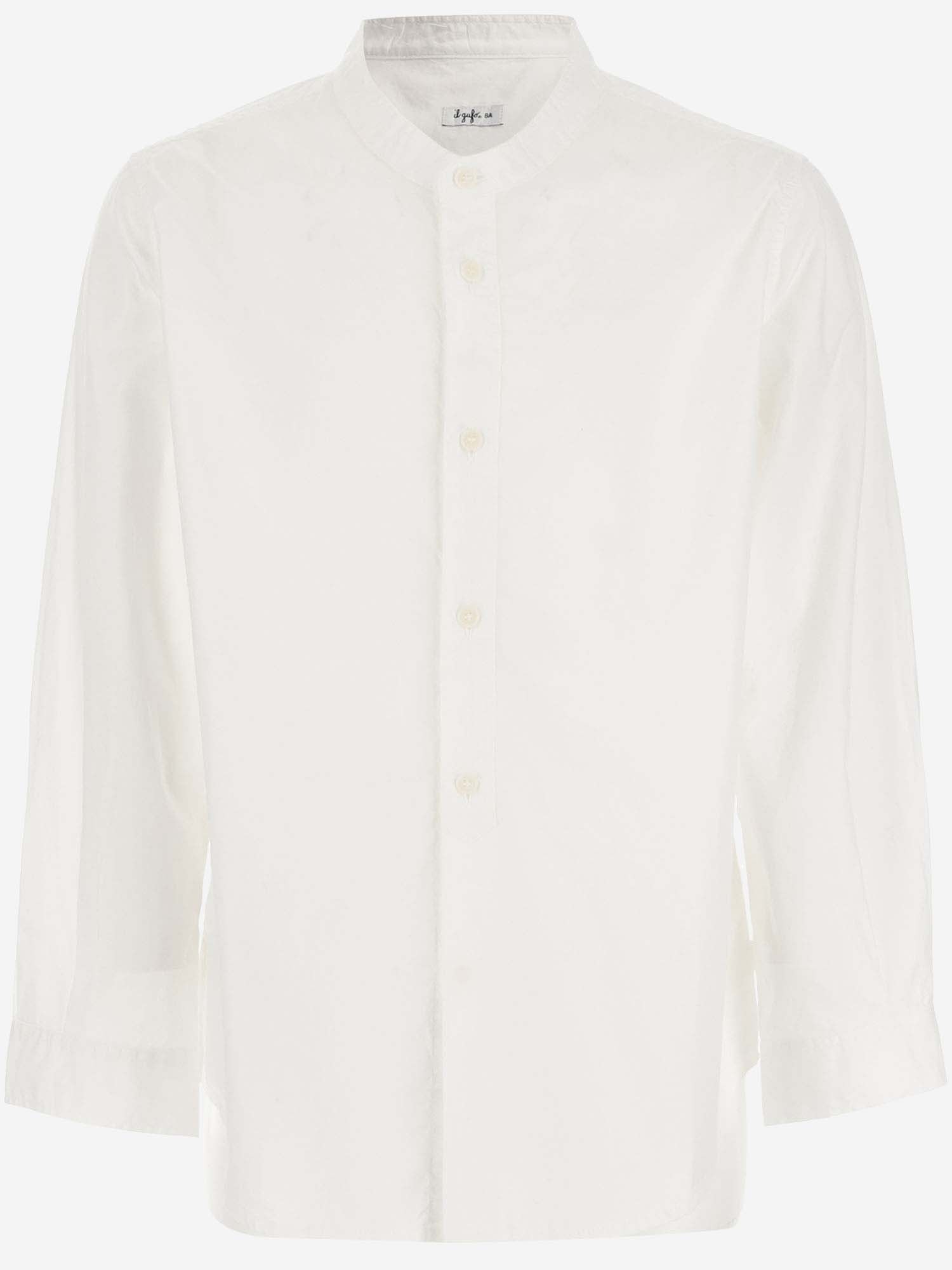 Il Gufo Kids' Stretch Cotton Shirt In White