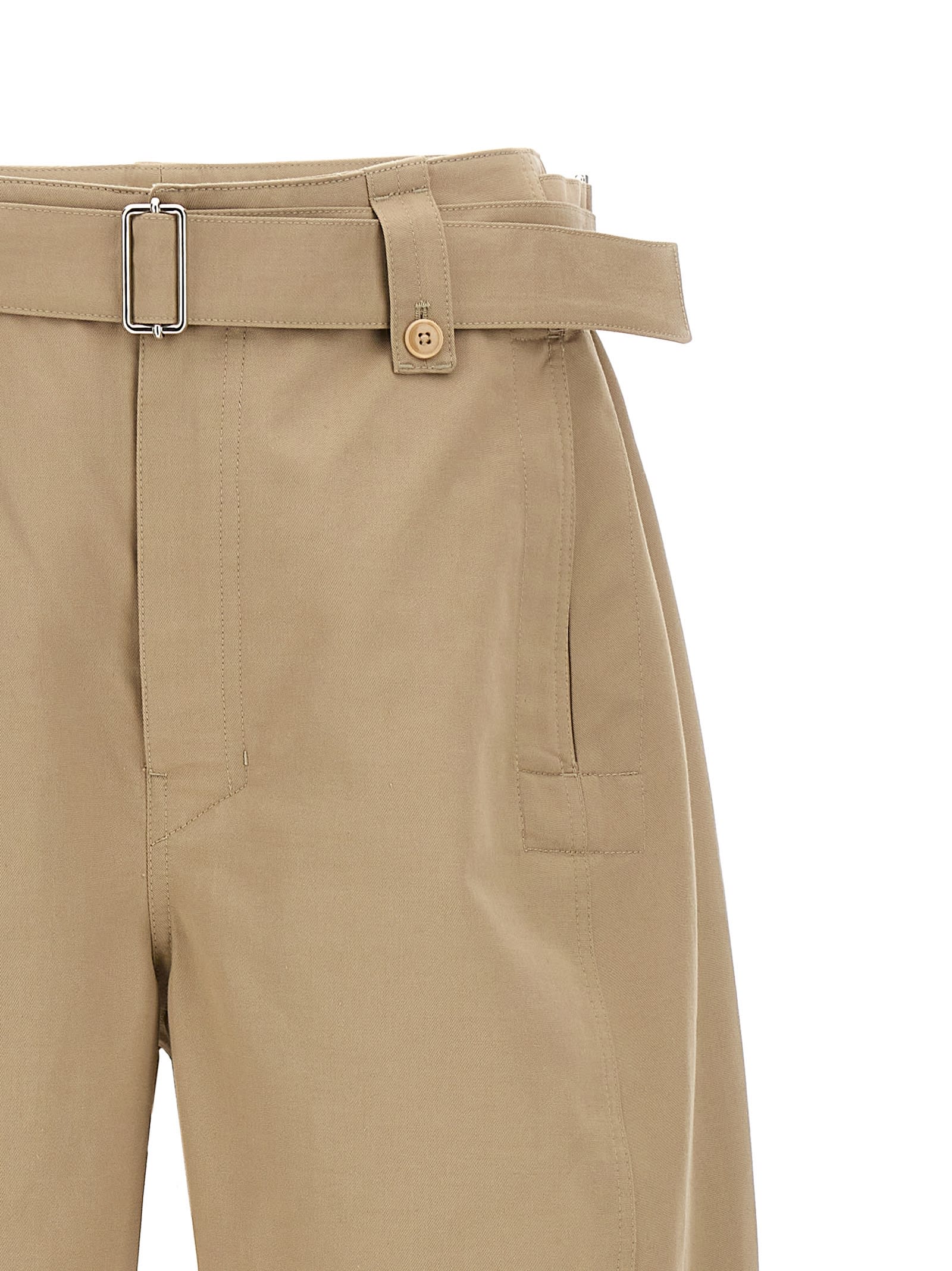 Shop Lemaire Twisted Pants In Beige