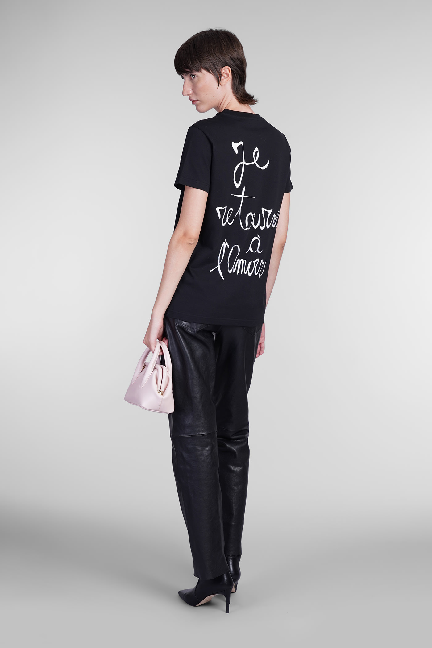 Shop Blumarine T-shirt In Black Cotton