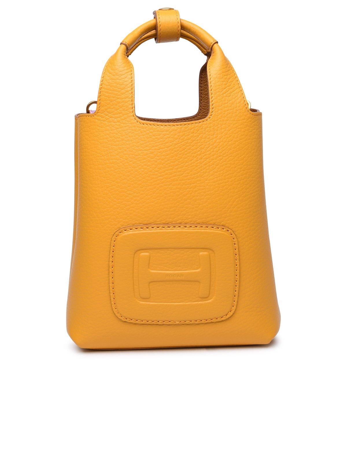 HOGAN H-BAG LOGO EMBOSSED MINI SHOPPING BAG