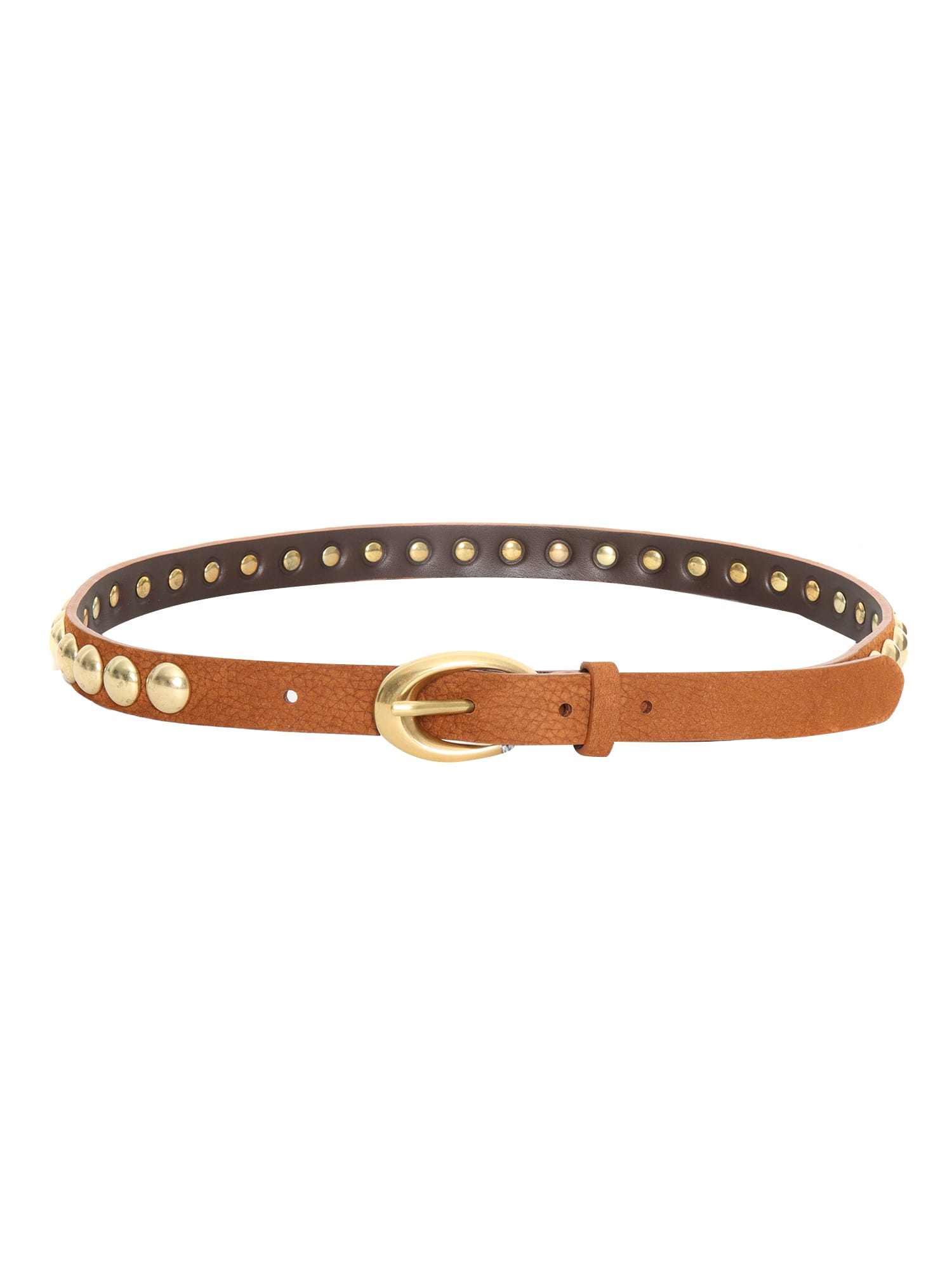 Shop Orciani Studded Belt In Brown