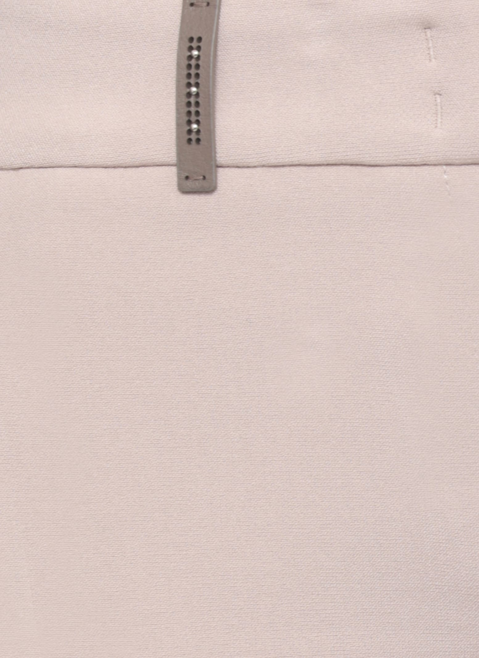 Peserico Pants With Leather Detail In Gray