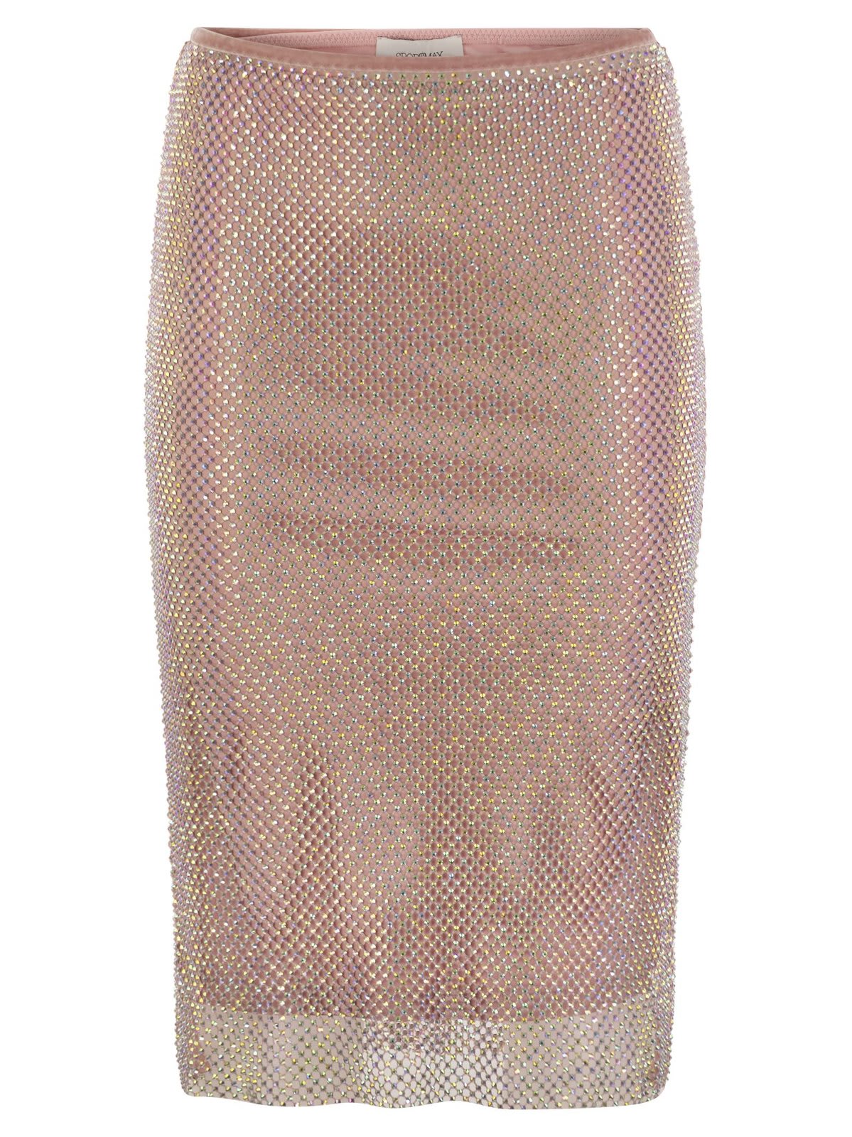 Embellished A-line Midi Skirt