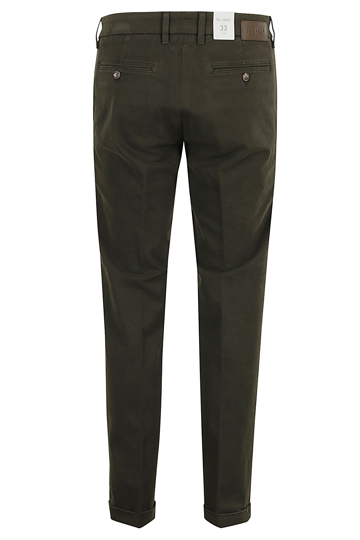 Shop Re-hash Mucha Chinos Gabardina Stretch In Verde Militare