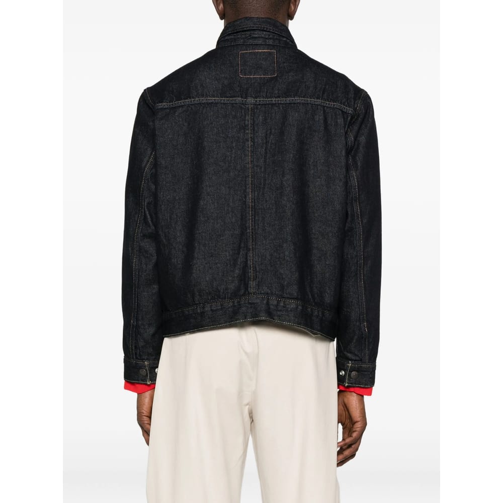 Levi's Zip-front Patch-pockets Denim Jacket In Blue