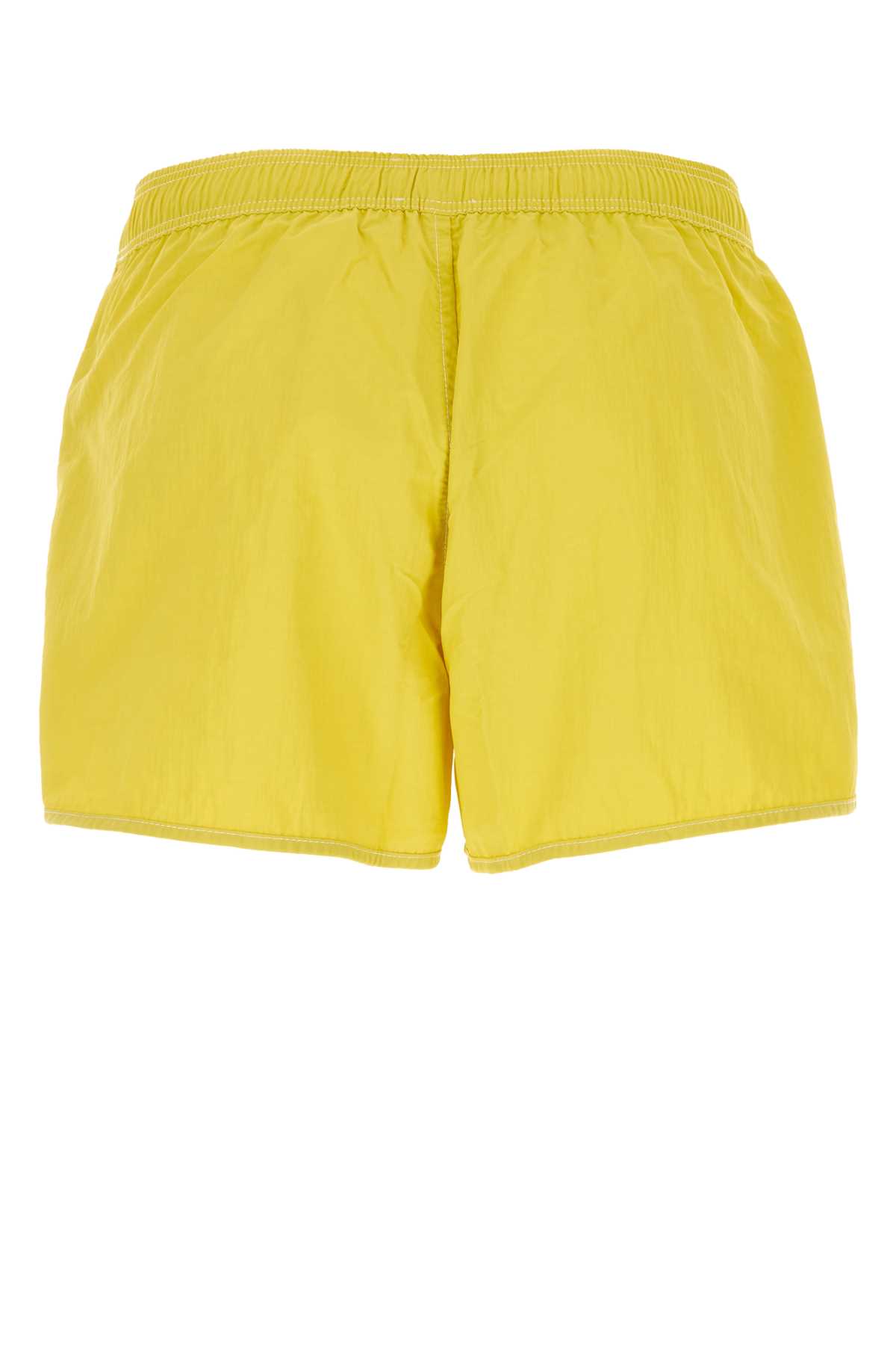 Shop Isabel Marant Yellow Nylon Vicente Swimming Shorts