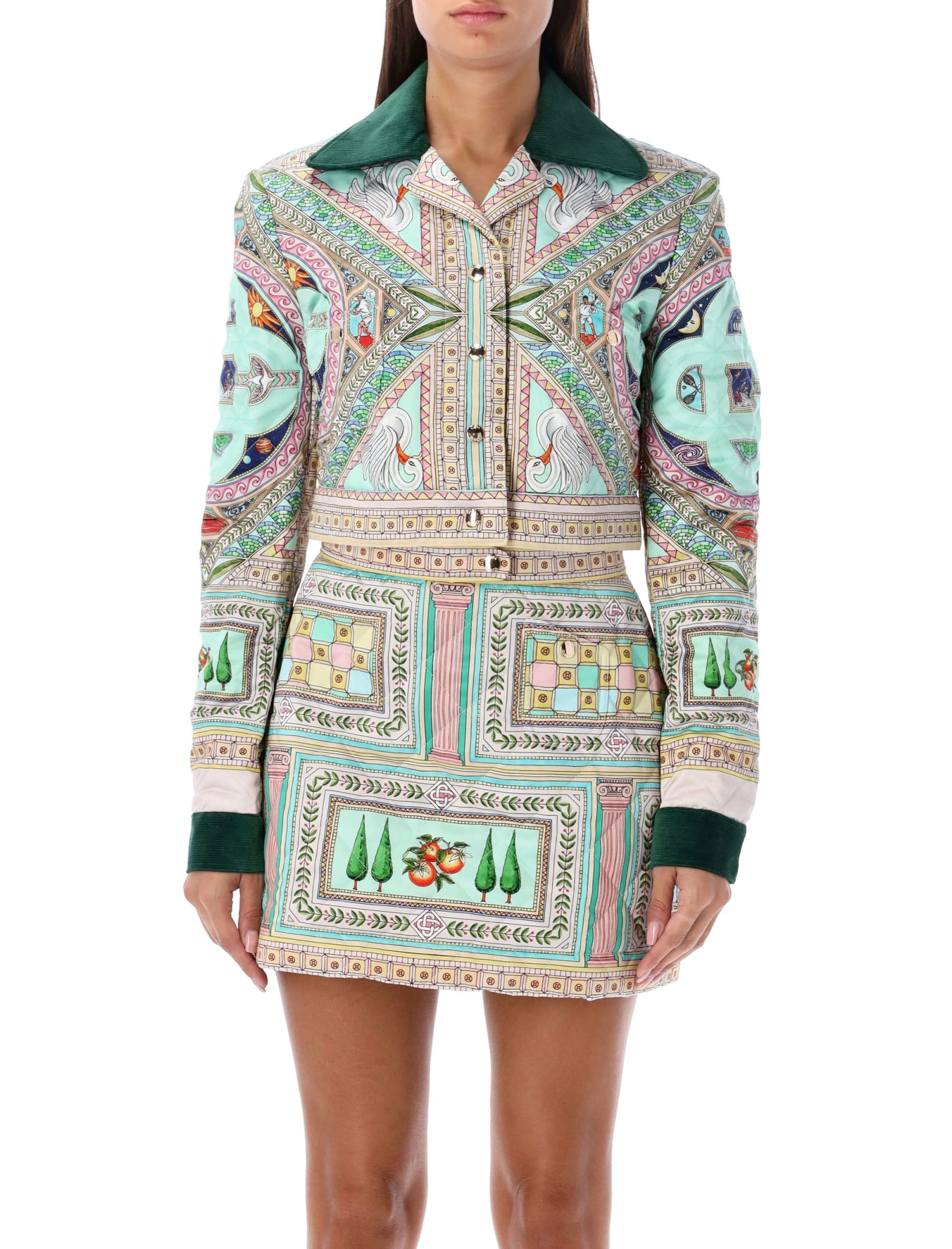 CASABLANCA QUILTED CROPPED JACKET