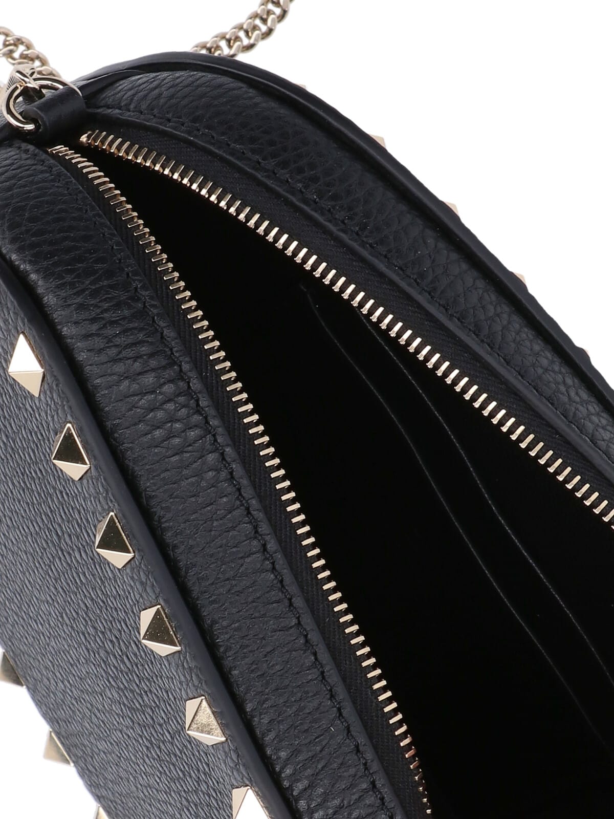 Valentino Mini Rockstud Leather Crossbody Bag In Black