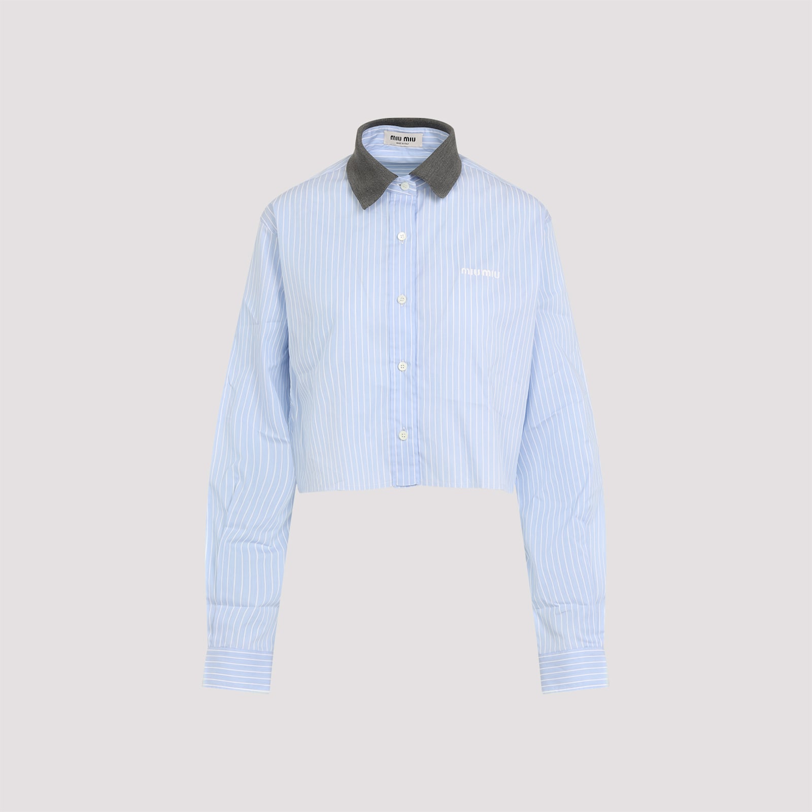 Miu Miu Shirt In Cielo Bianco