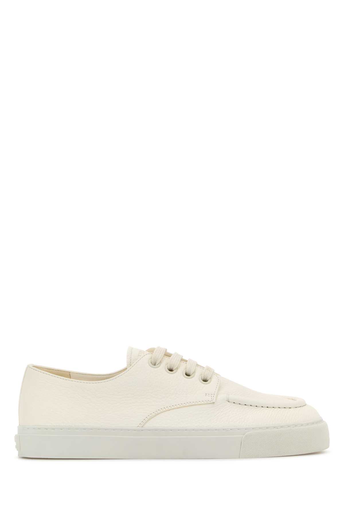 Prada Ivory Leather Sneakers
