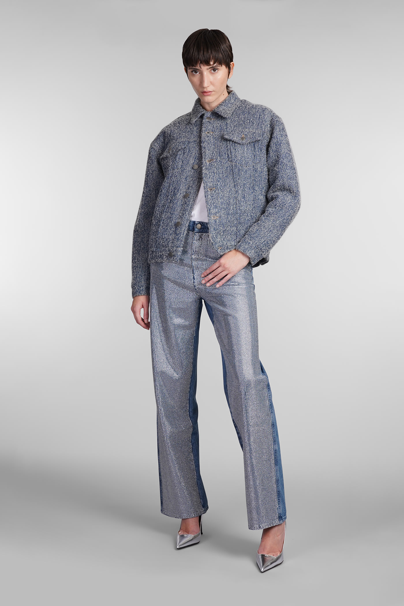 Shop Giuseppe Di Morabito Casual Jacket In Blue Cotton