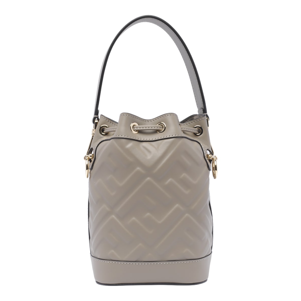 Shop Fendi Mini Mon Tresor Bucket Bag In Grey