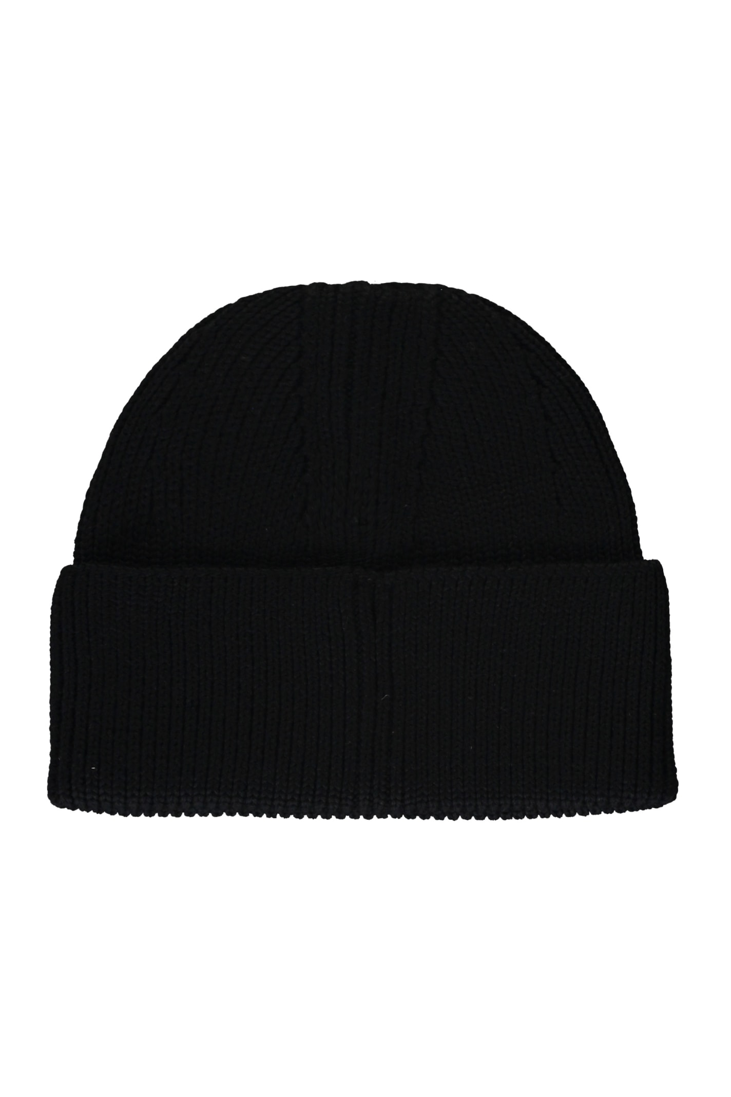 Shop Parajumpers Ribbed Knit Beanie In Black