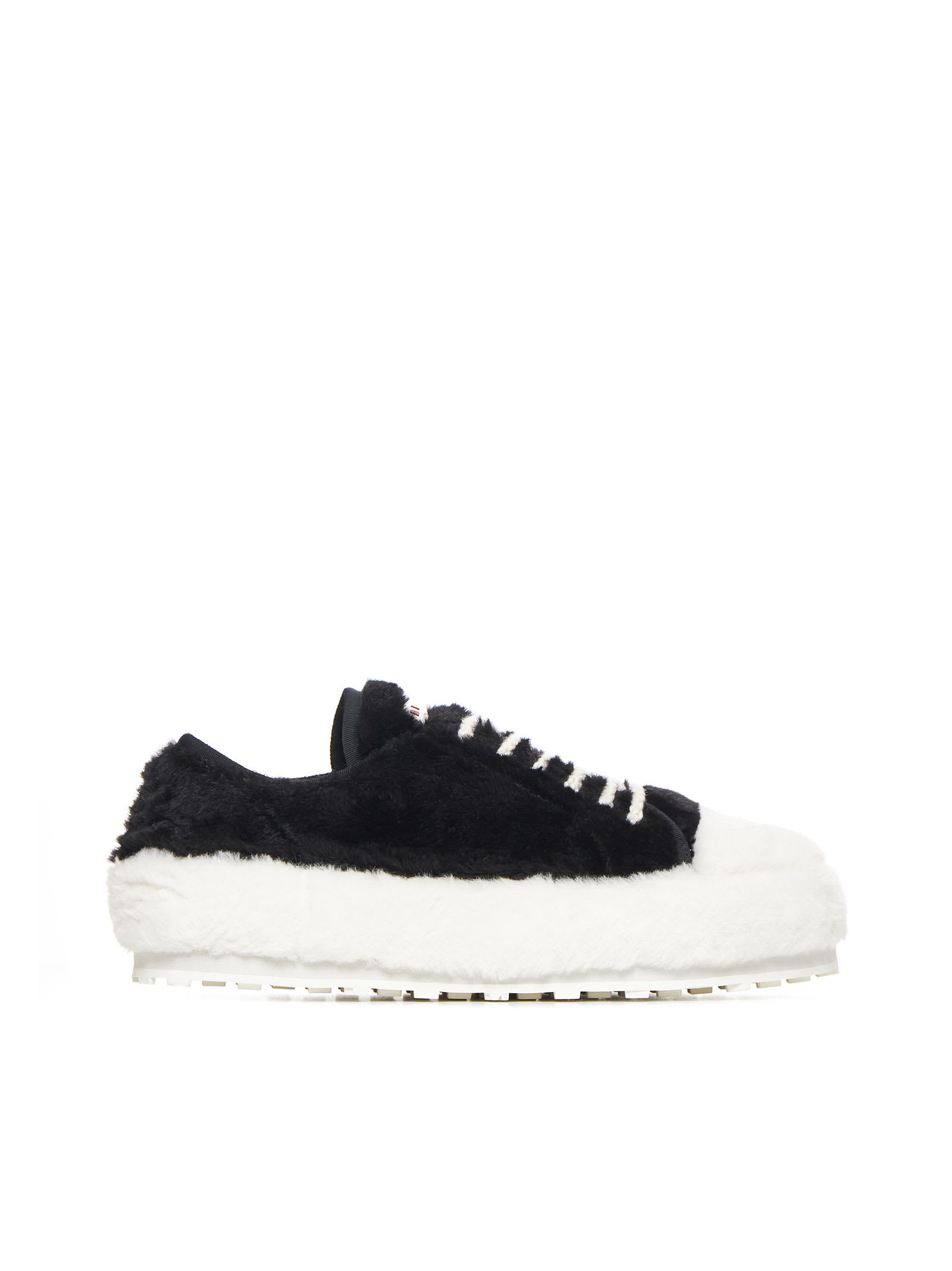 Shop Marni Sneakers In Lily White/black