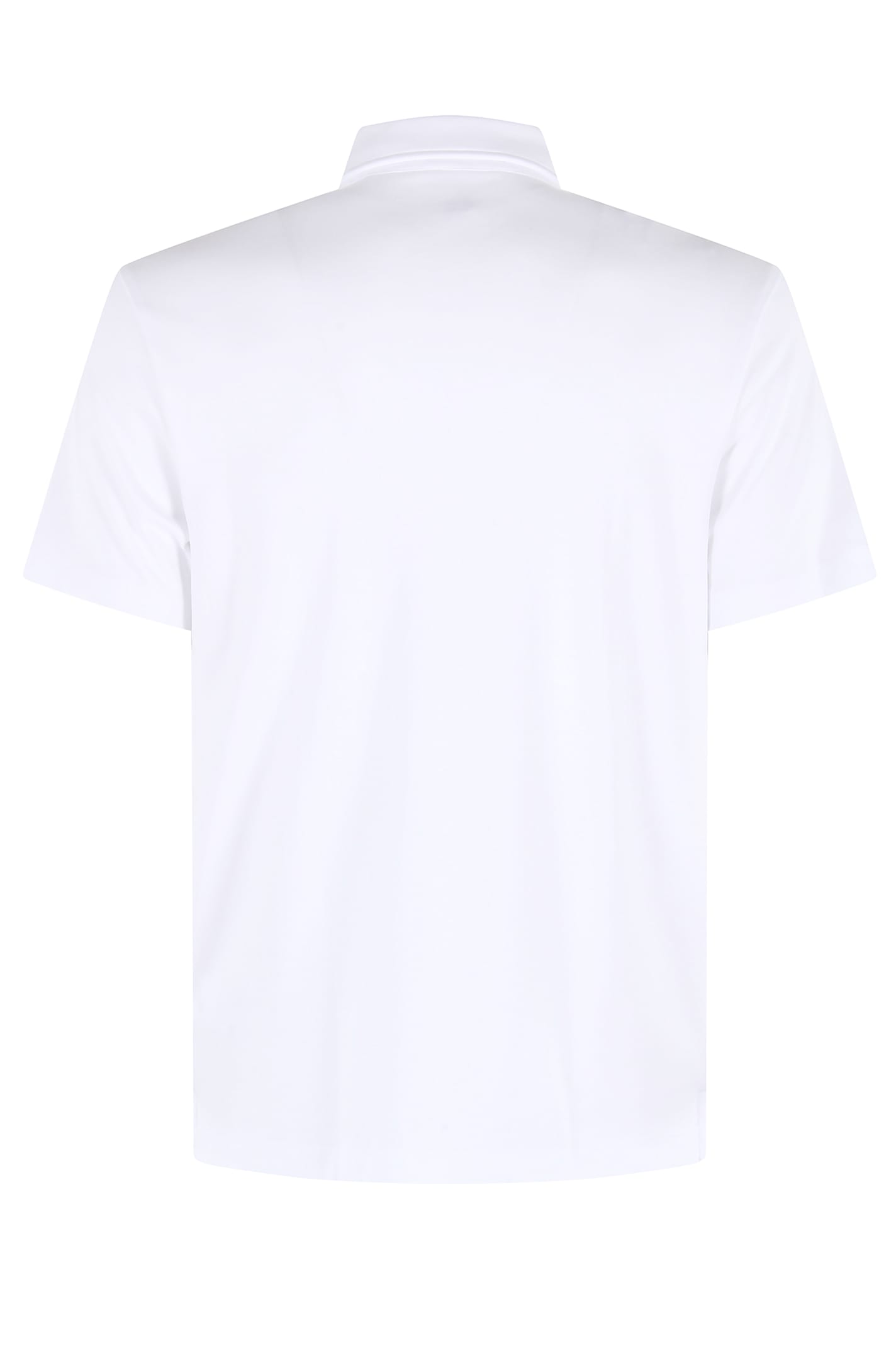 Hugo Boss Regular-fit Polo Shirt In Cotton And Linen In White