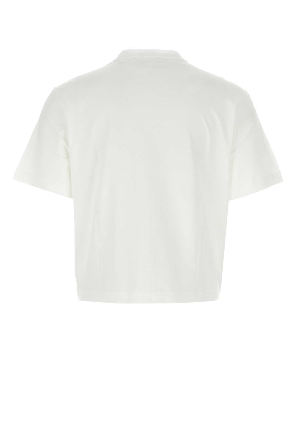 Shop Versace White Cotton T-shirt In Opticalwhite