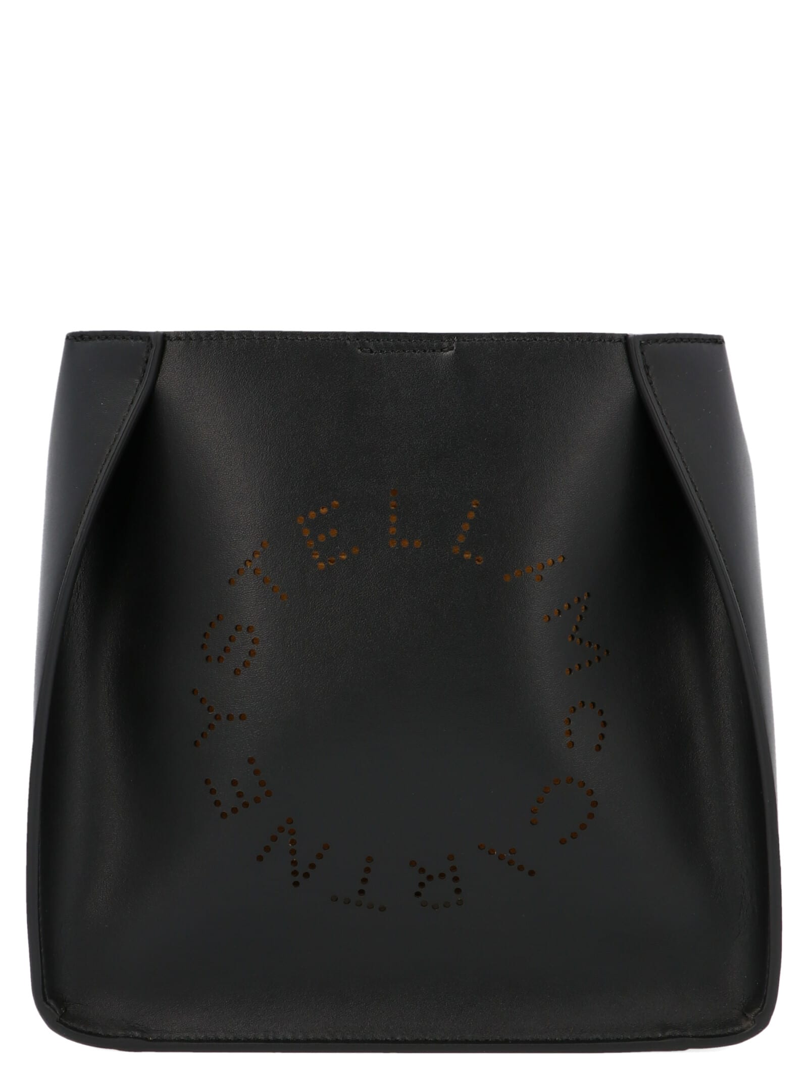 Shop Stella Mccartney Stella Logo Mini Crossbody Bag In Black