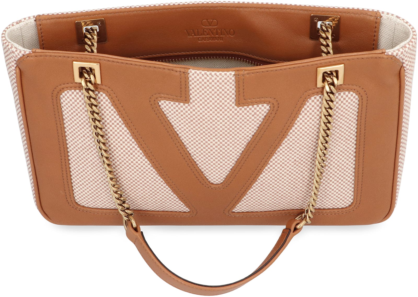 Valentino Medium Canvas And Leather Viva Superstar Tote Bag