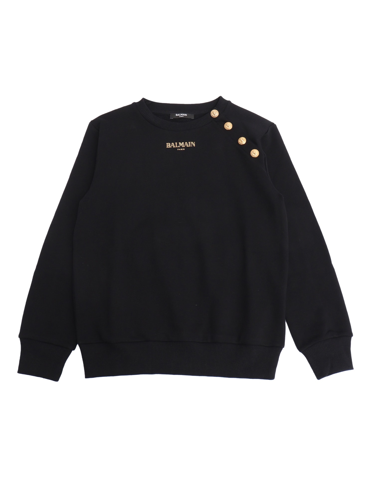 Balmain Logo-print Sweatshirt In Black
