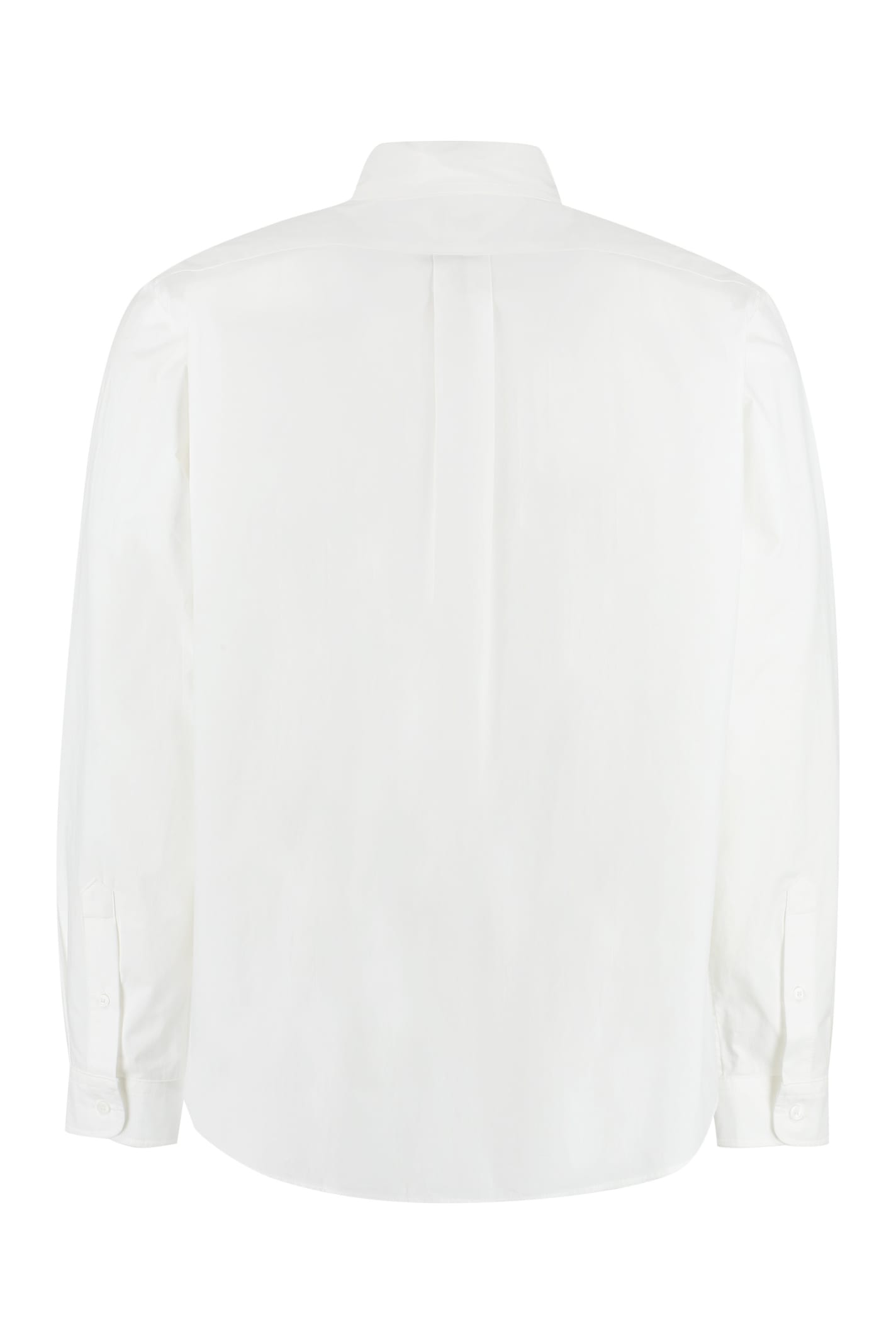 Shop Kenzo Button-down Collar Cotton Shirt