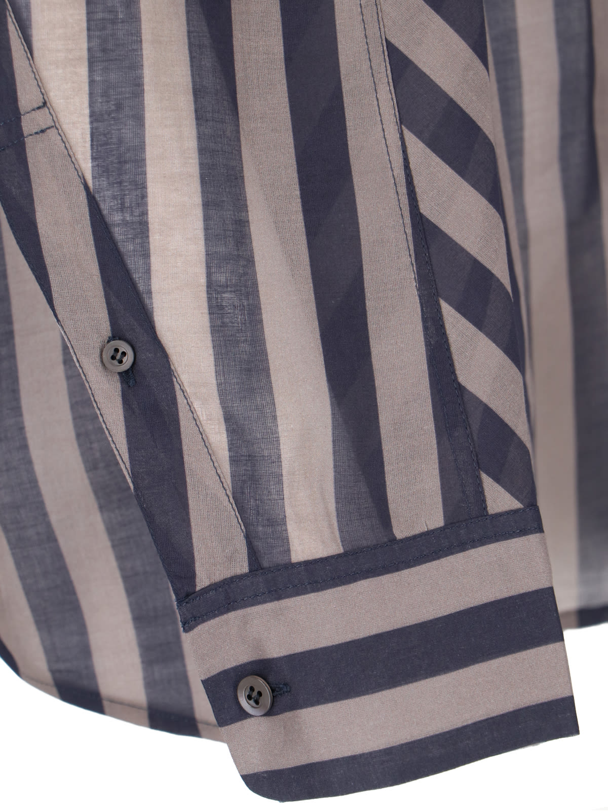 Shop Dries Van Noten Striped Shirt In Taupe