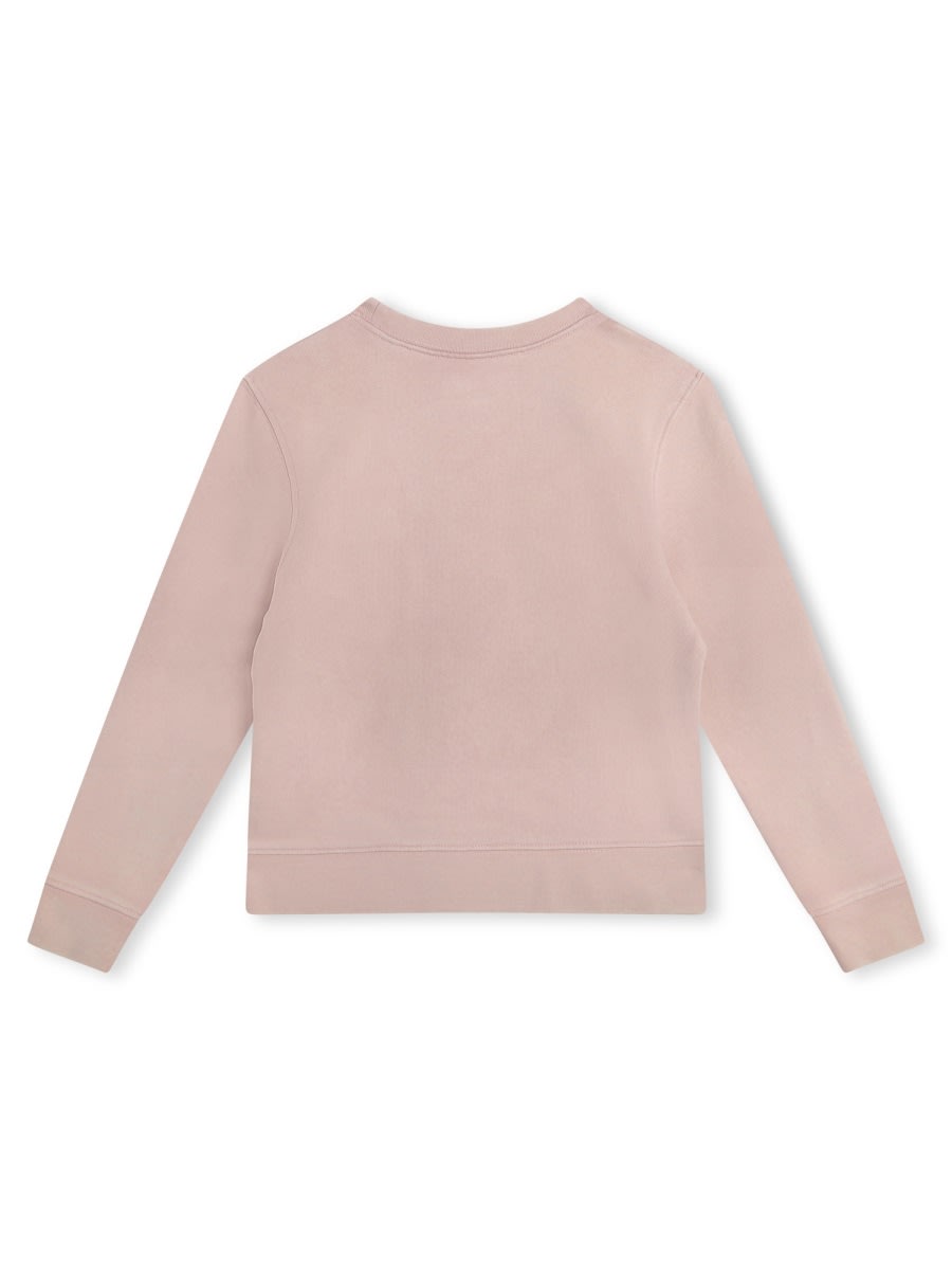 Zadig & Voltaire Pink Sweatshirt For Girl With Print In Brown