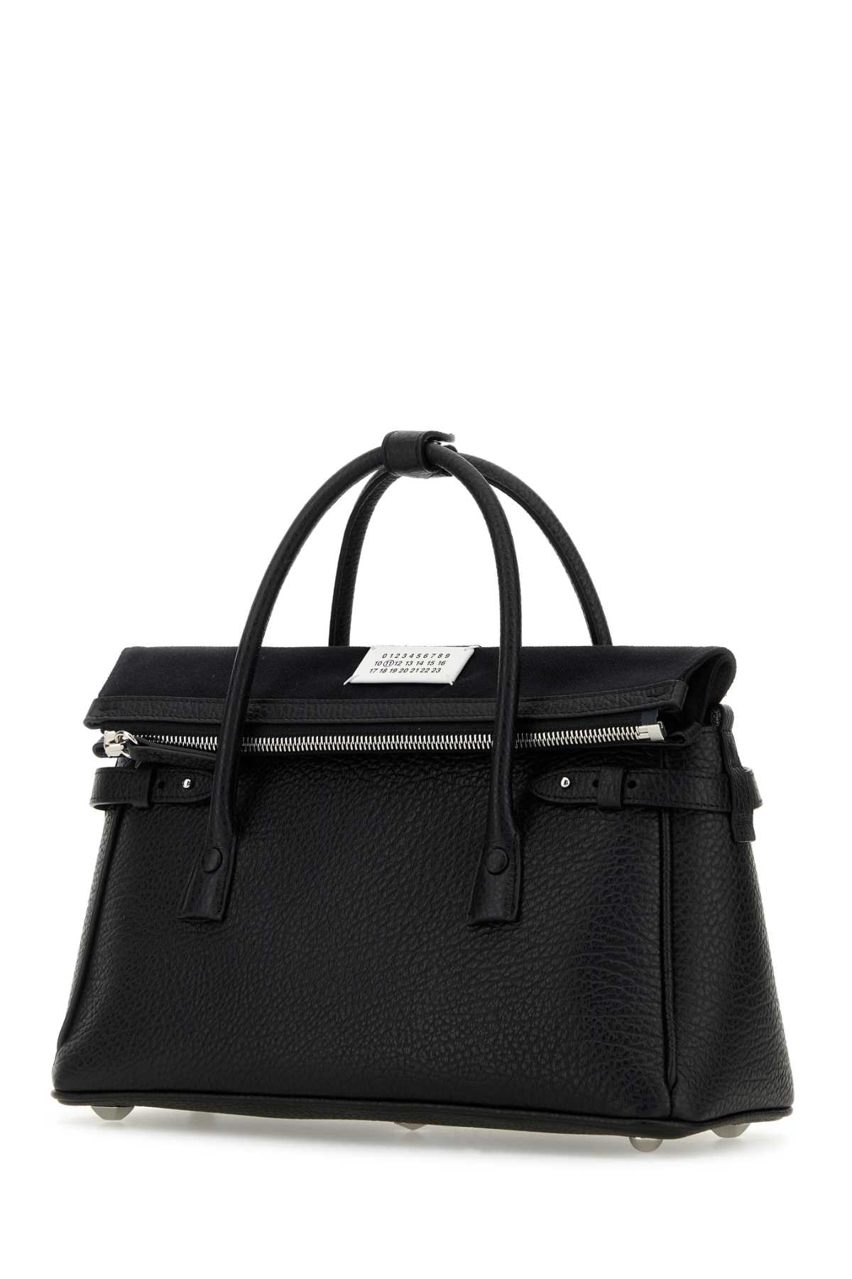 Maison Margiela Black Leather 5ac East West Handbag In Black
