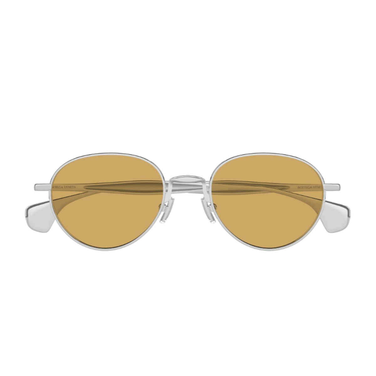 サングラス BOTTEGA VENETA Bottega Veneta - BV1396S - 001 (BV1396S 001) Bottega Veneta Bv1396s Signature Icons 001 Silver Brown
