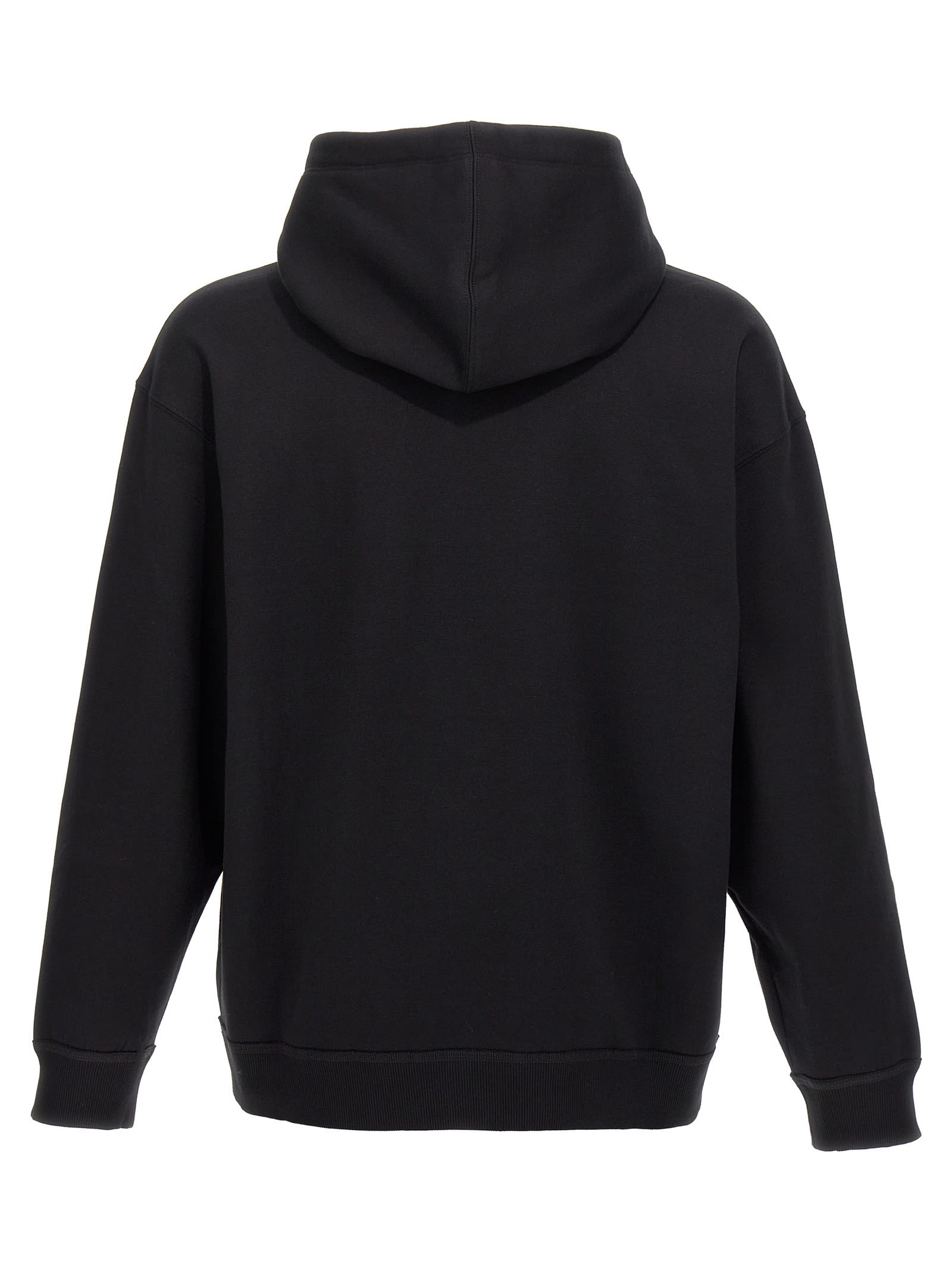 Shop Valentino Vltn Hoodie In White/black