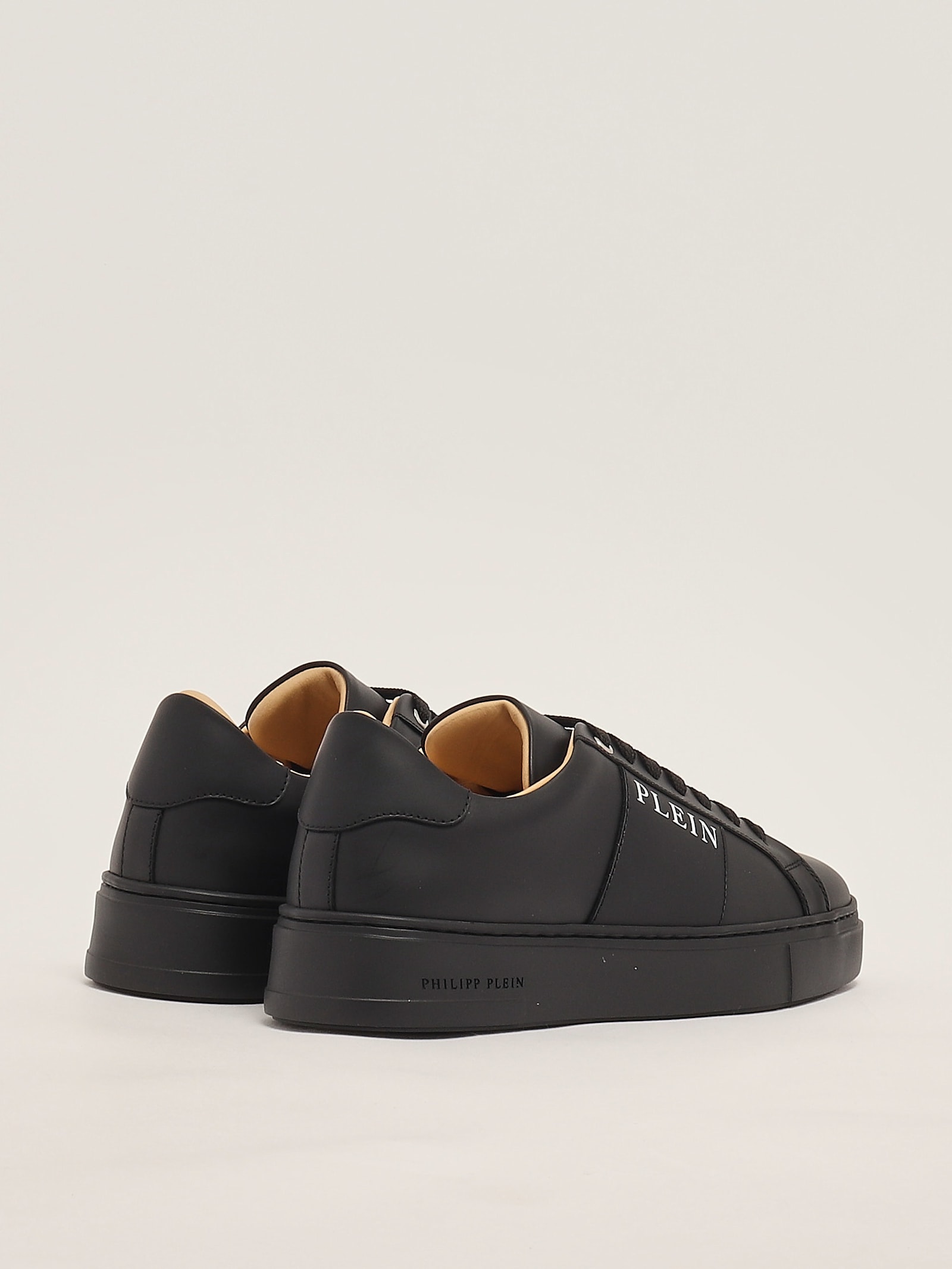 Philipp Plein Lo-top Nappa Sneaker In Black