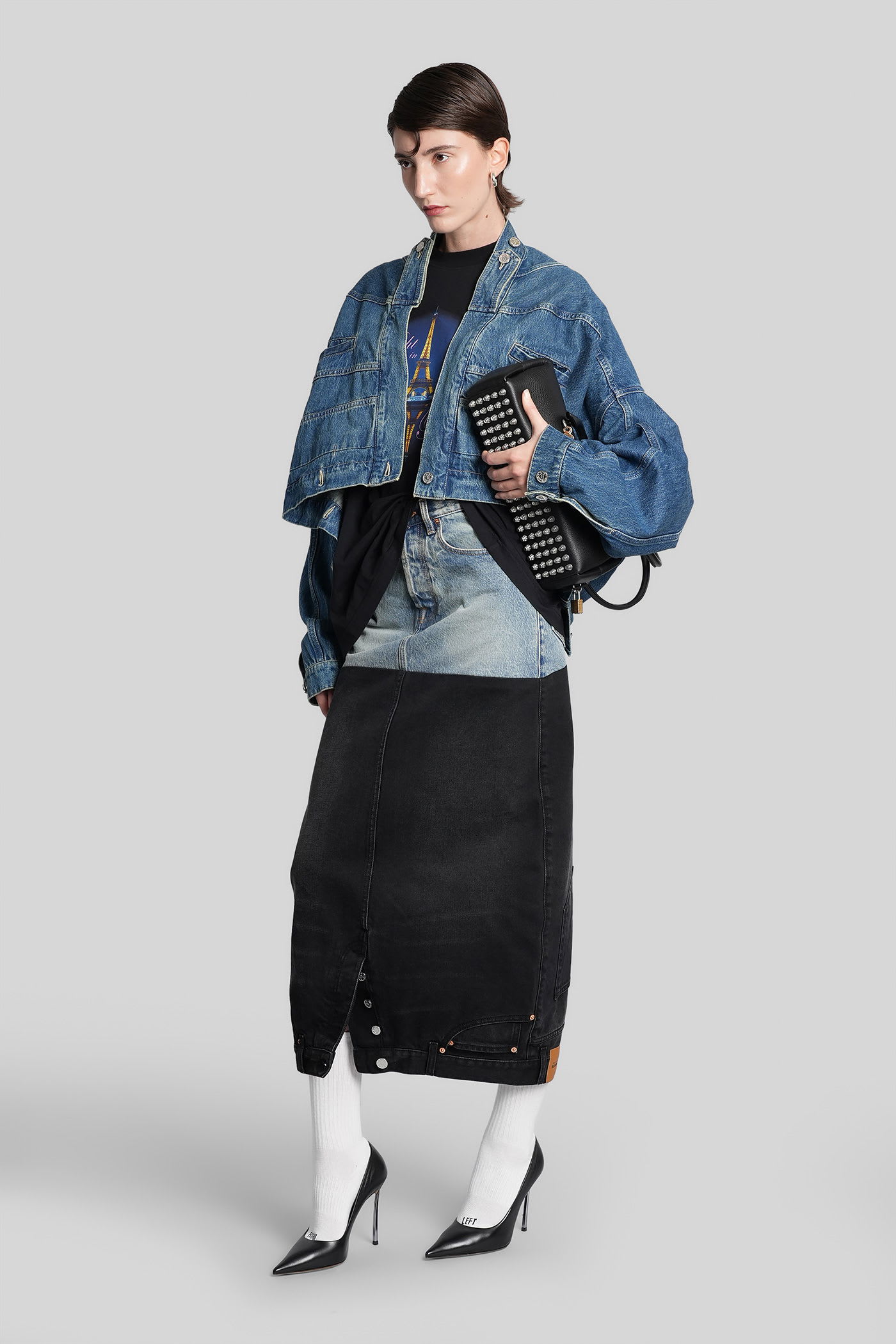 Vetements Skirt In Blue Cotton In Blue